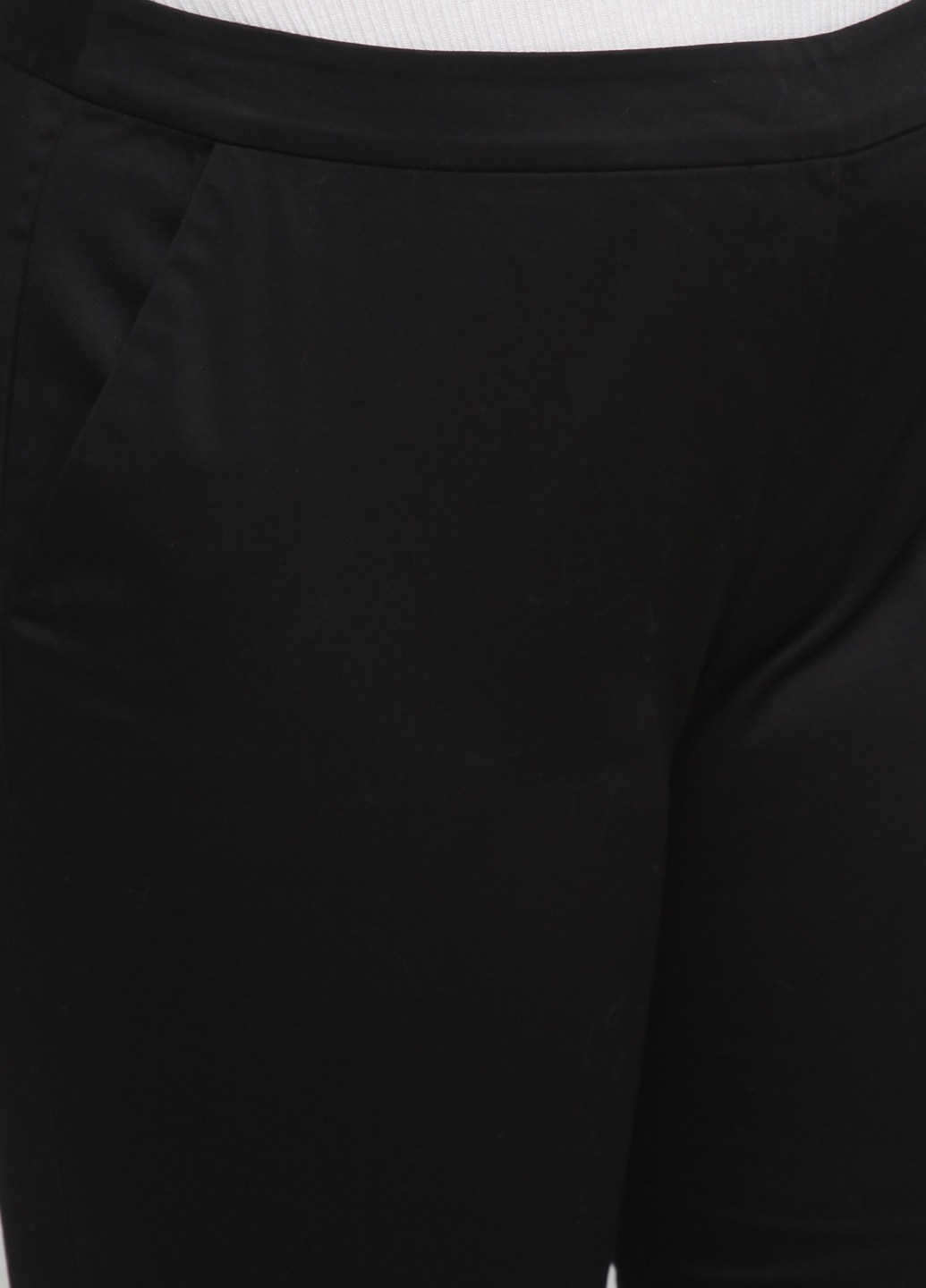 Черные кэжуал демисезонные прямые брюки Stefanel