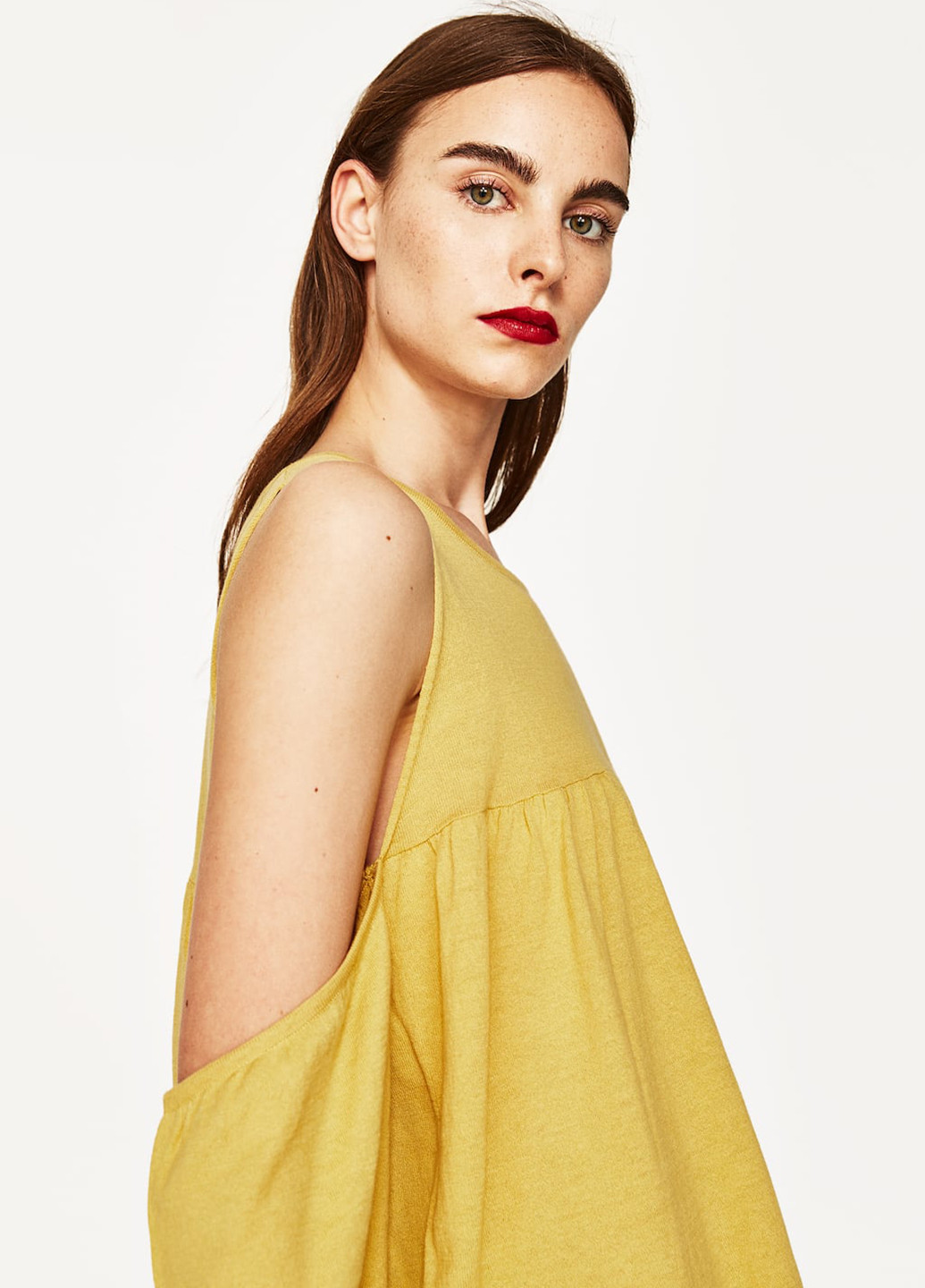 Желтая летняя блуза Zara