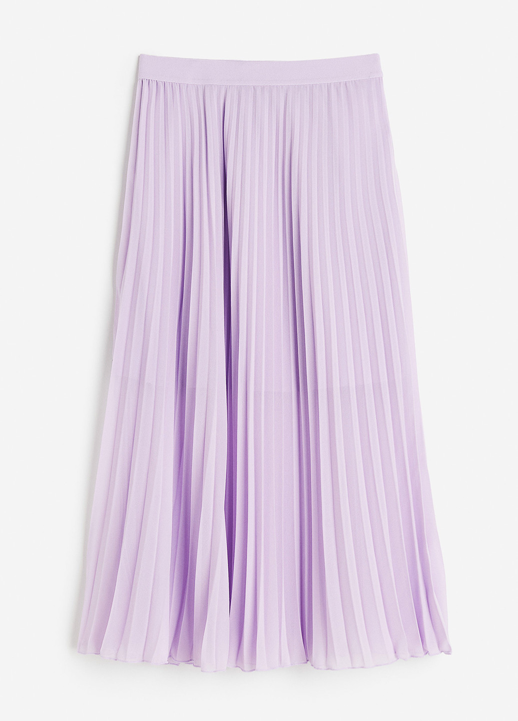 Светло-фиолетовая кэжуал однотонная юбка H&M плиссе