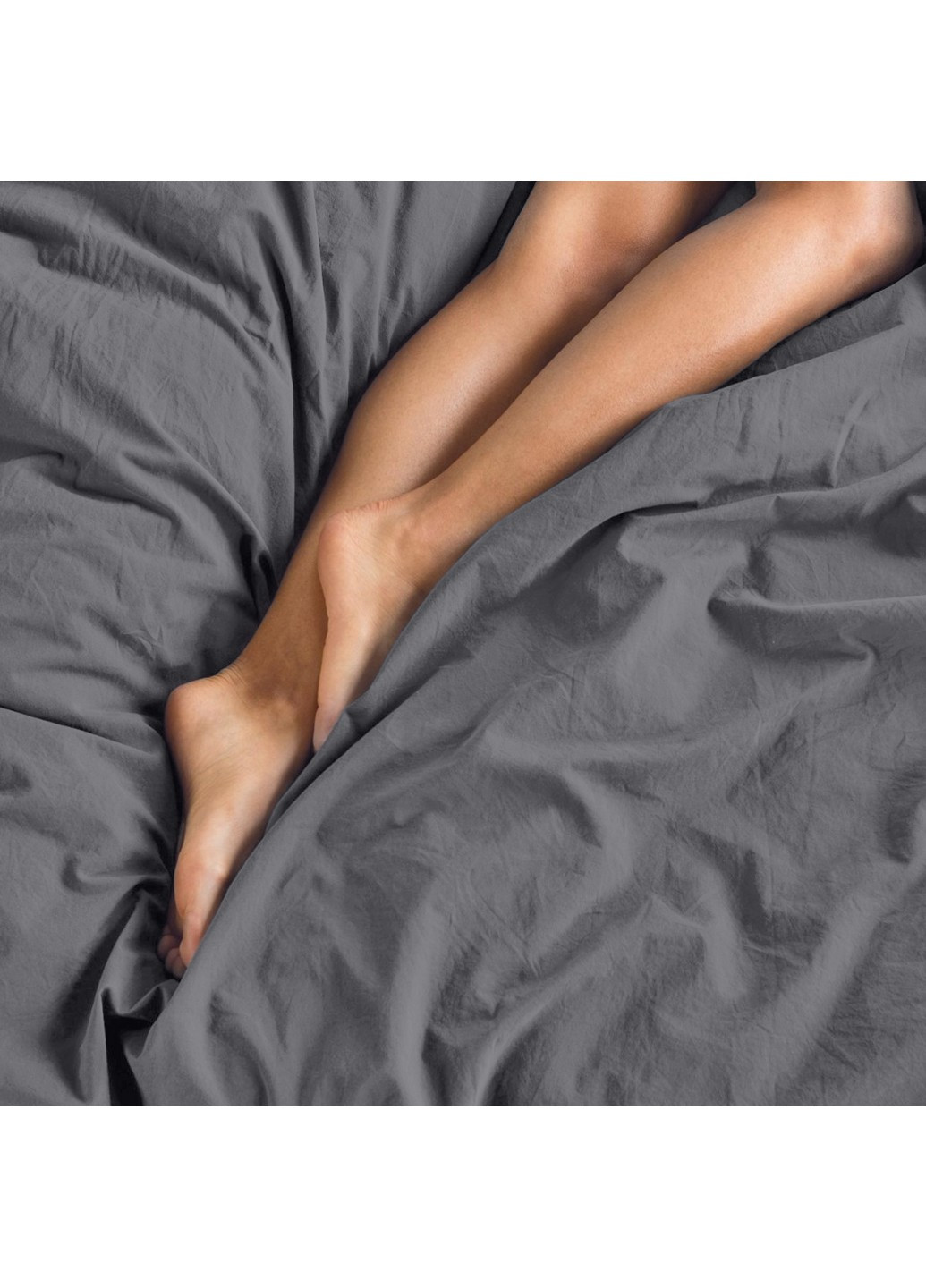 Комплект евро постельного белья RANFORS GRAPHITE SNOWFLAKES GREY White (2 наволочки 50х70 в подарок) Cosas (251281575)