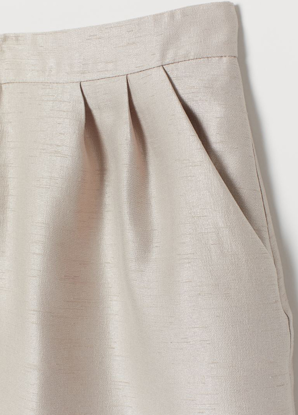 Айвори кэжуал однотонная юбка H&M колокол