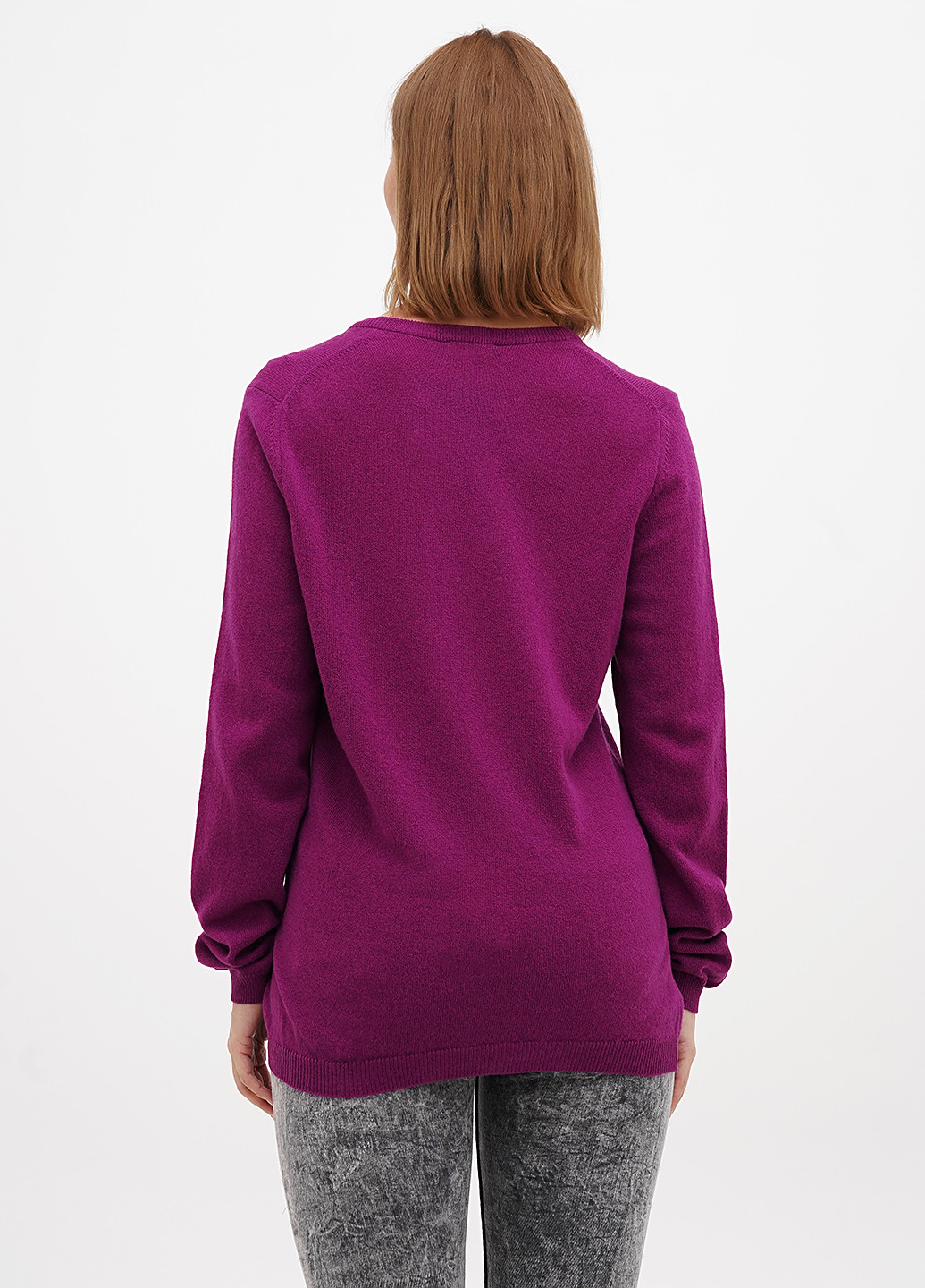 Фуксиновий (колору Фукія) демісезонний пуловер пуловер Sassofono