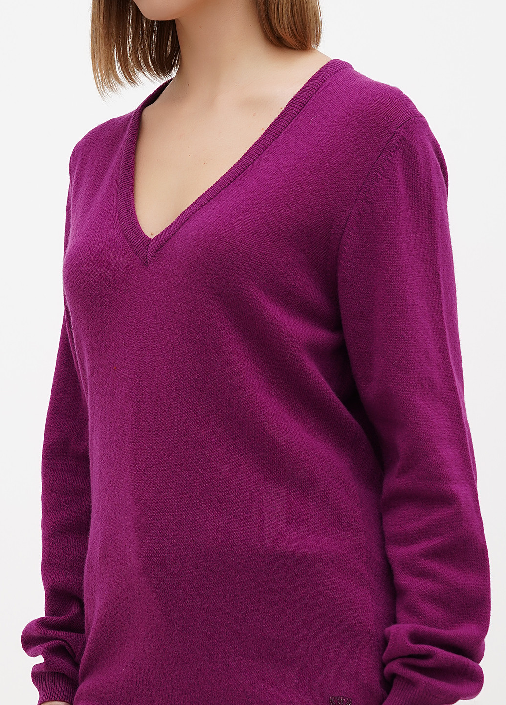 Фуксиновий (колору Фукія) демісезонний пуловер пуловер Sassofono