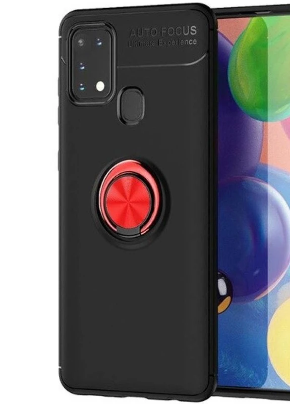 TPU чохол ColorRing під магнітний тримач (opp) для Samsung Galaxy M31 Чорний / Червоний (is_00000035875_1) Deen (238480145)