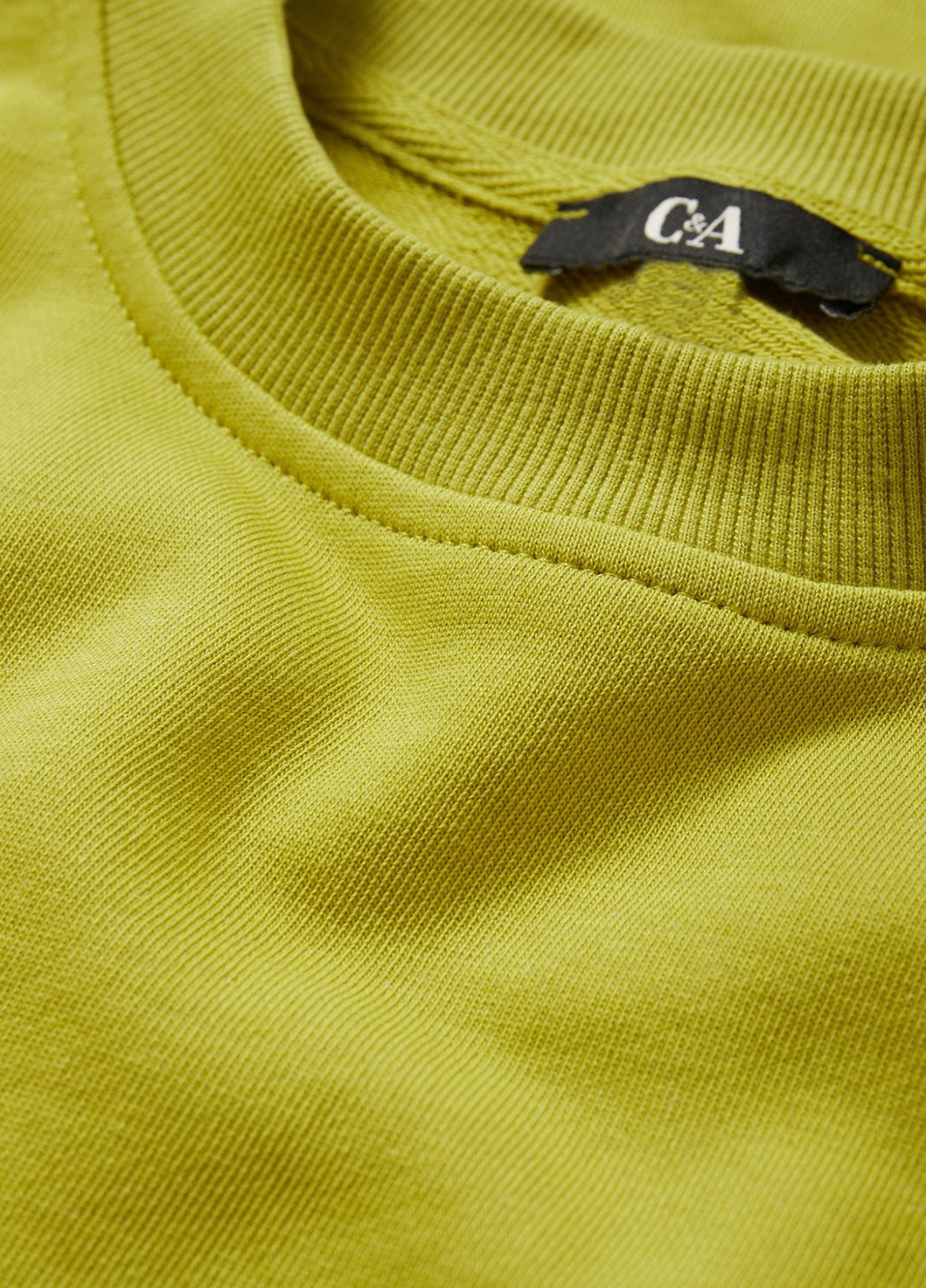 Салатовый світшот C&A однотонный без декора (323037175)