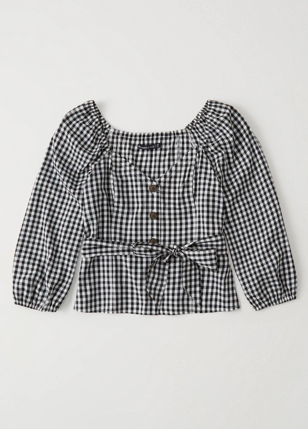 Черно-белая демисезонная блузка Abercrombie & Fitch