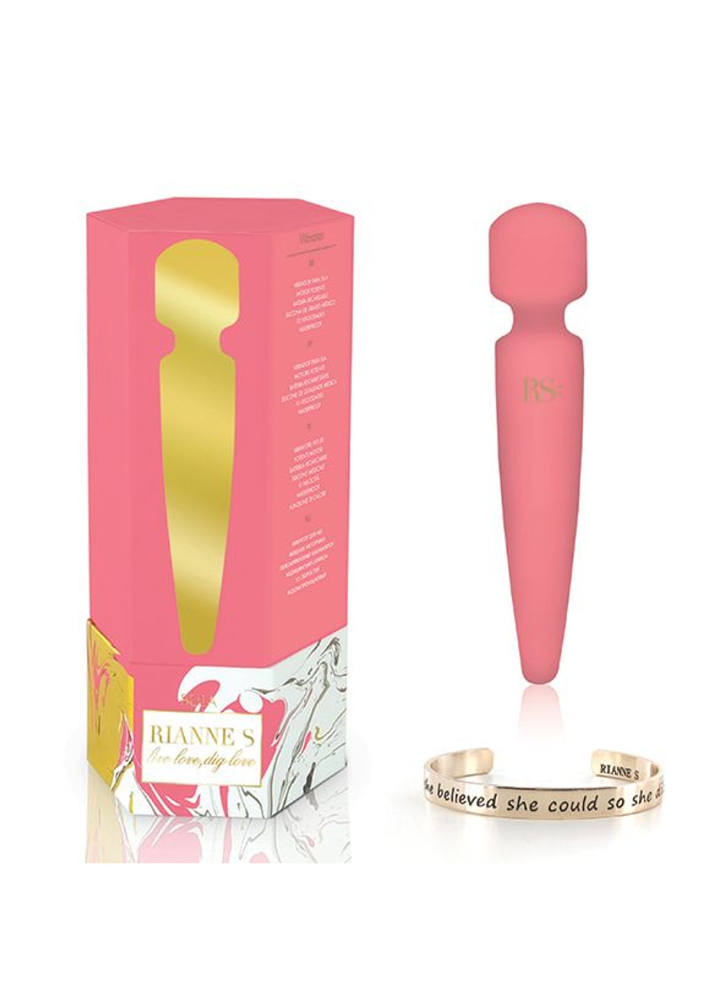 Вібромасажер : Bella Mini Wand Coral RIANNE S (252297650)