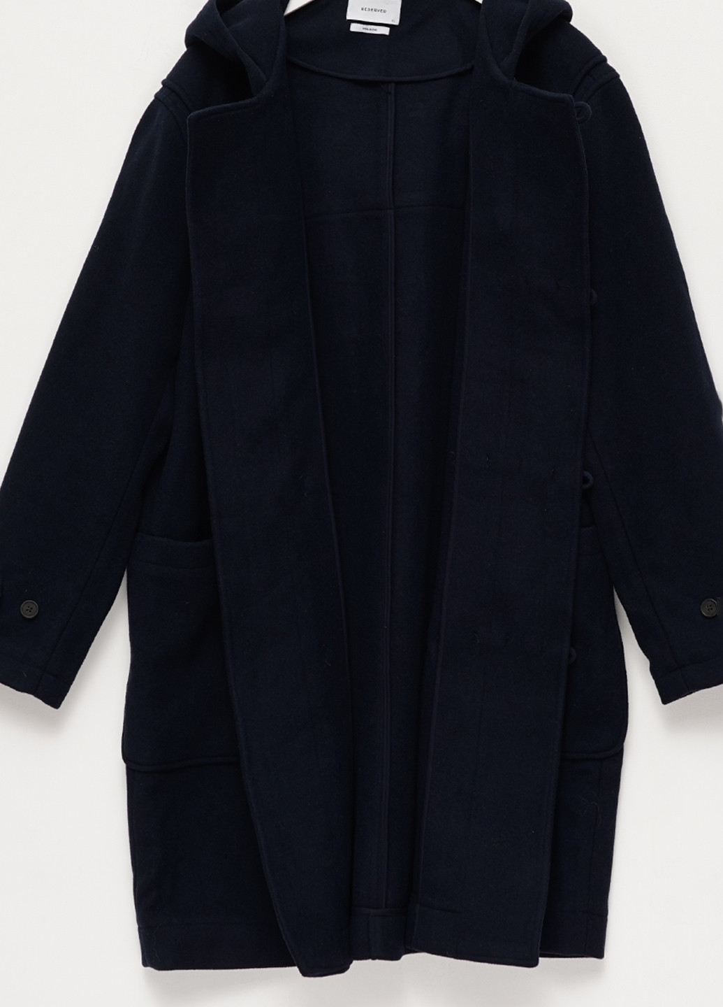 Темно-синее демисезонное Пальто однобортное Reserved
