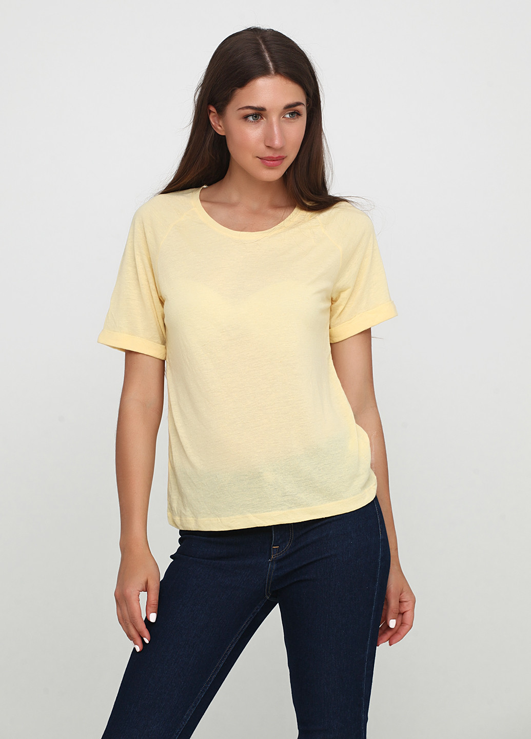 Жовта літня футболка MTWTFSS Weekday