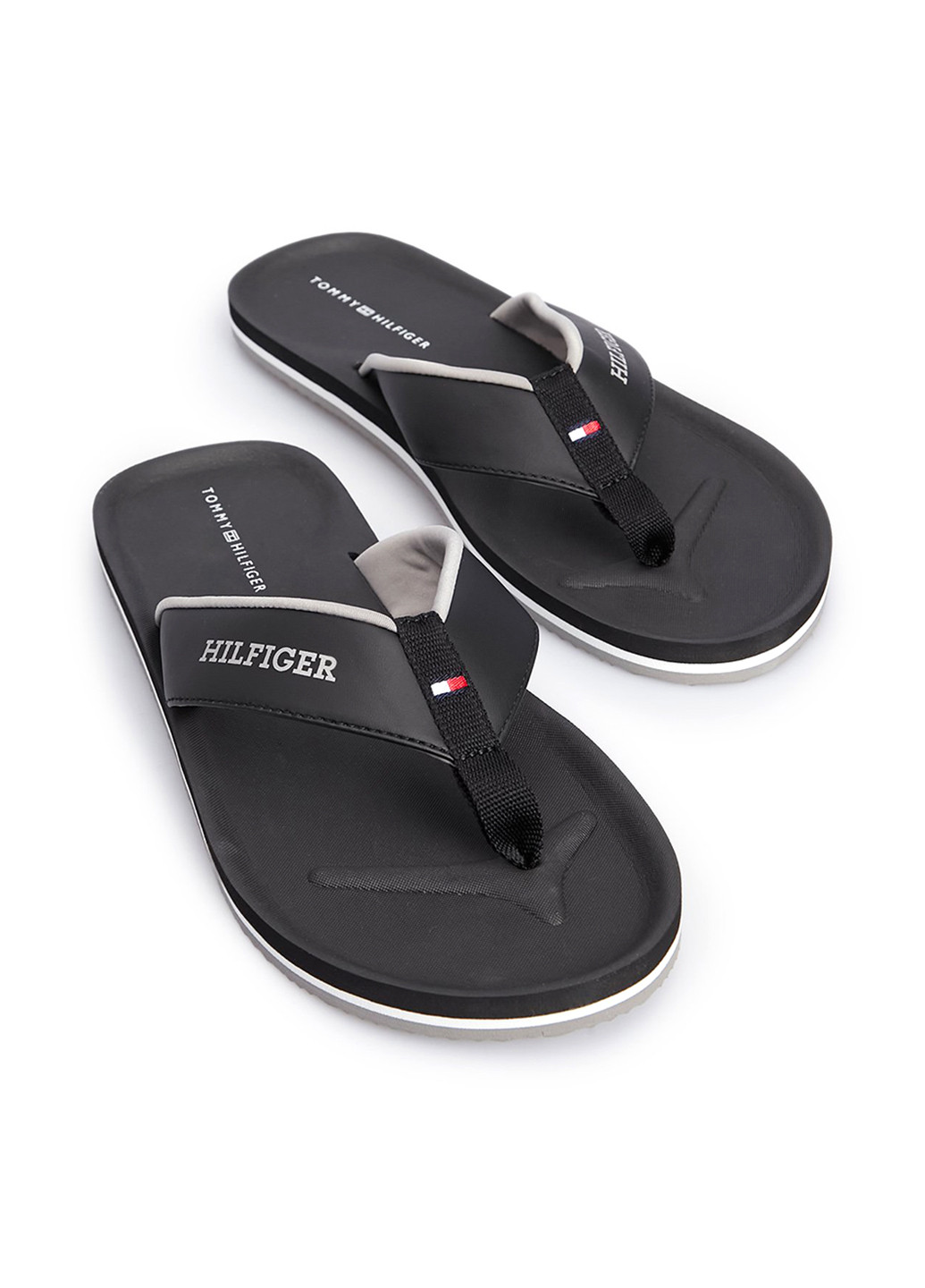 Черные кэжуал, пляжные вьетнамки Tommy Hilfiger