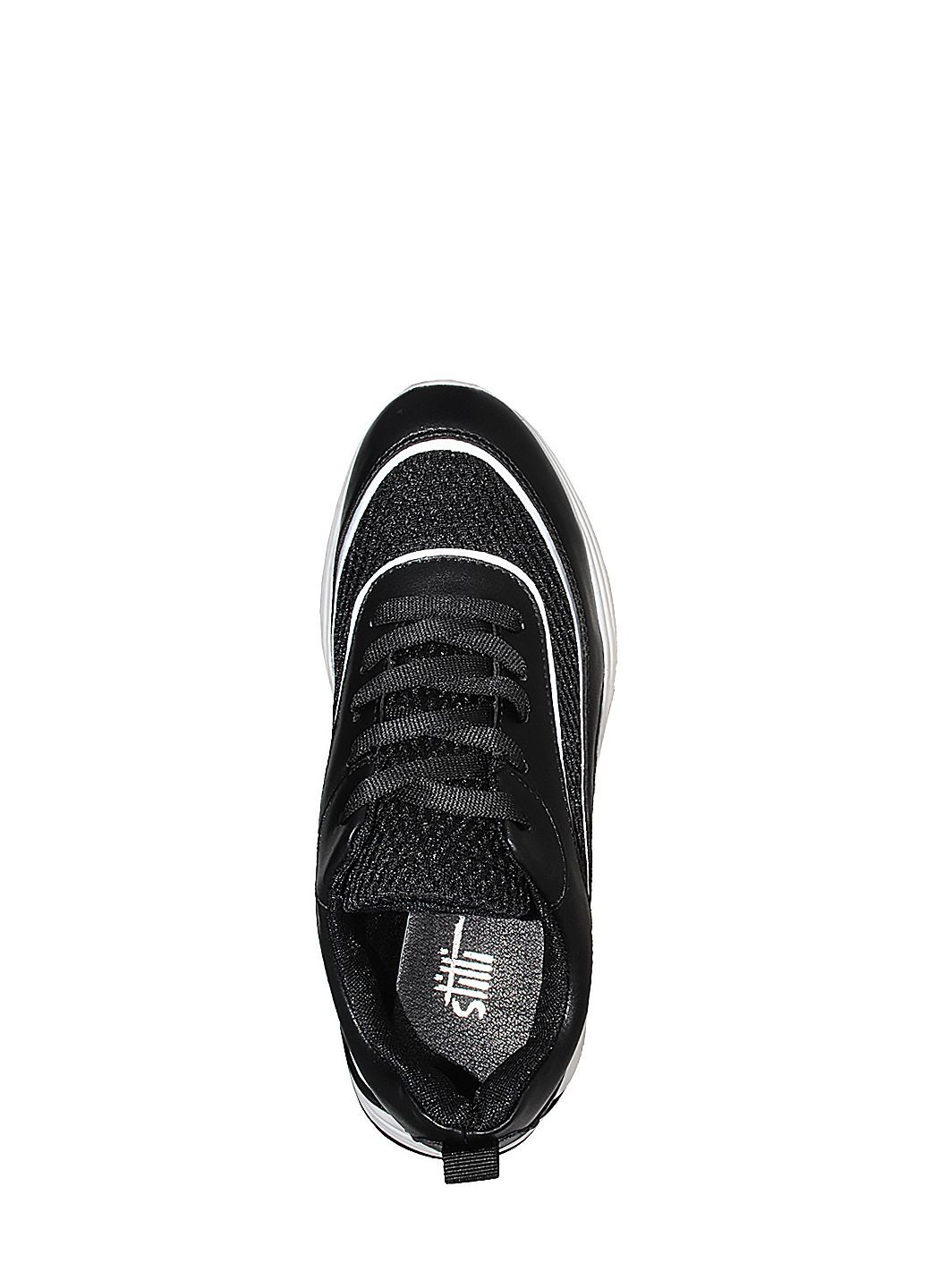 Черные демисезонные кроссовки 189-8 black Stilli