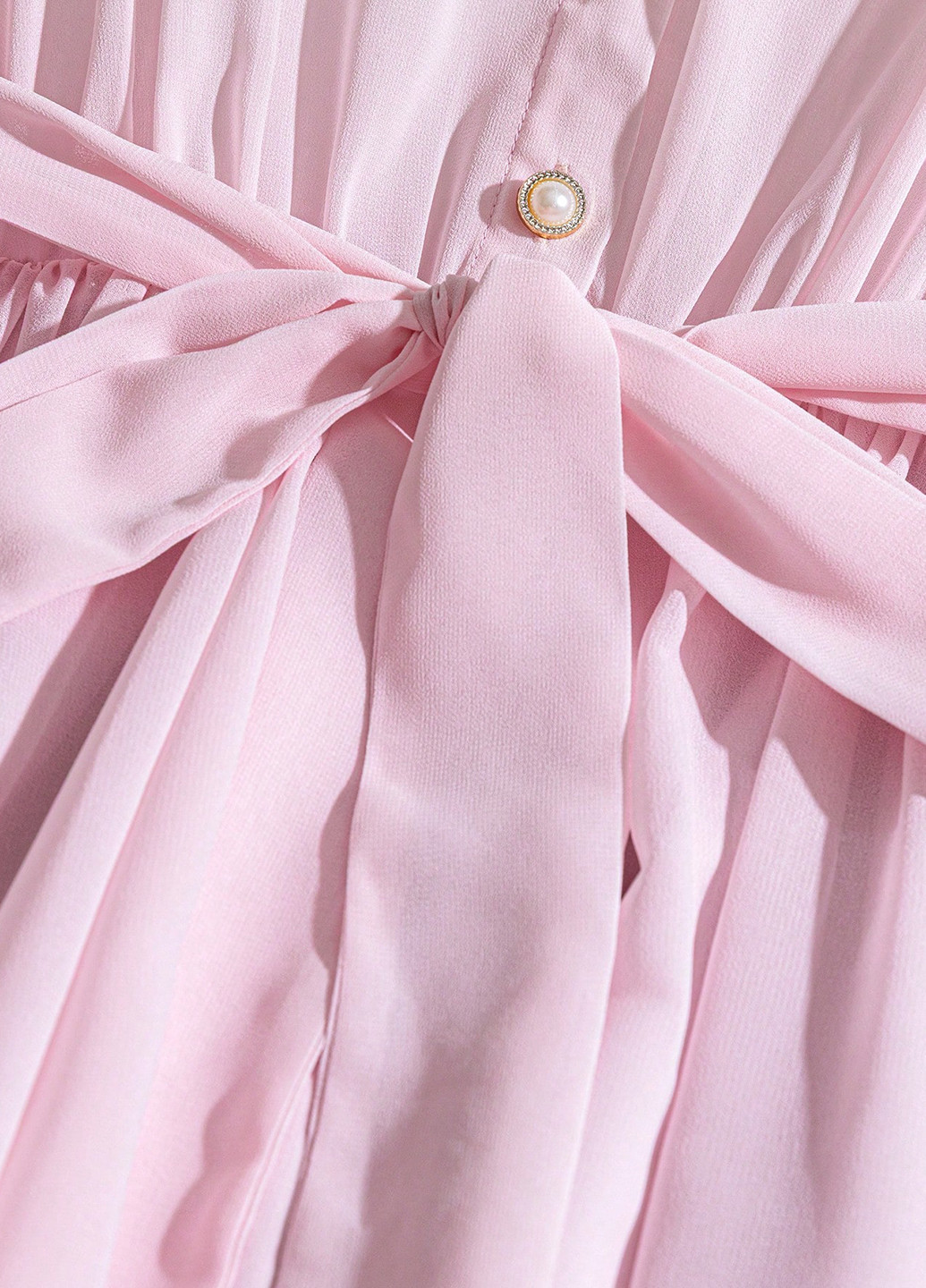 Розовое кэжуал платье рубашка SHEIN однотонное