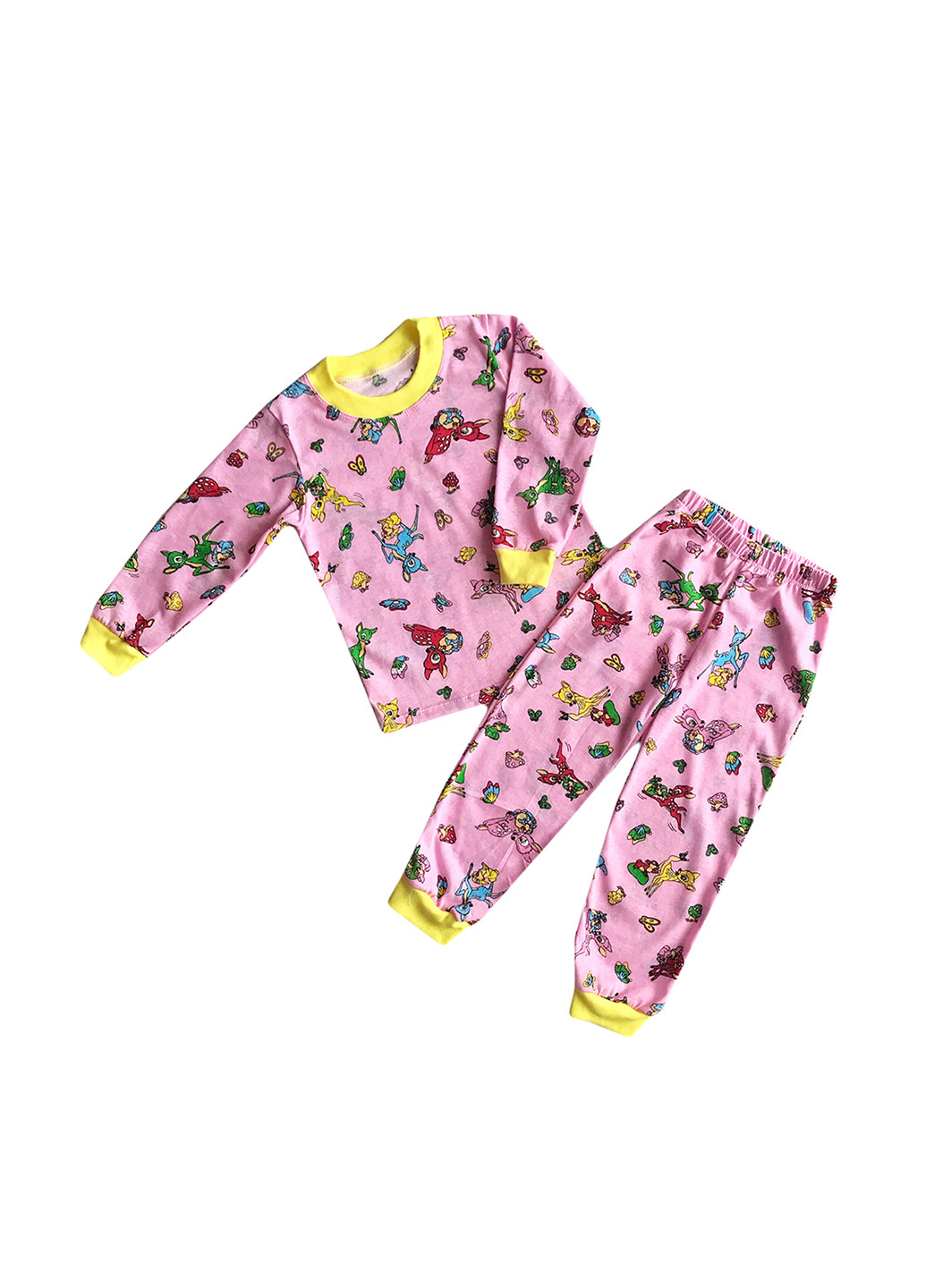 Розовая всесезон пижама (лонгслив, брюки) лонгслив + брюки AV Style