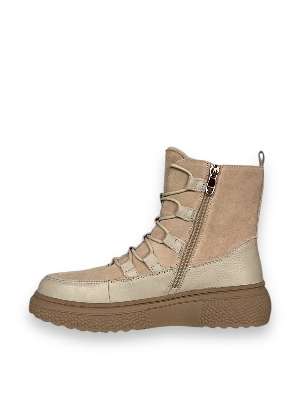 Зимние ботинки Meego плетение из натуральной замши