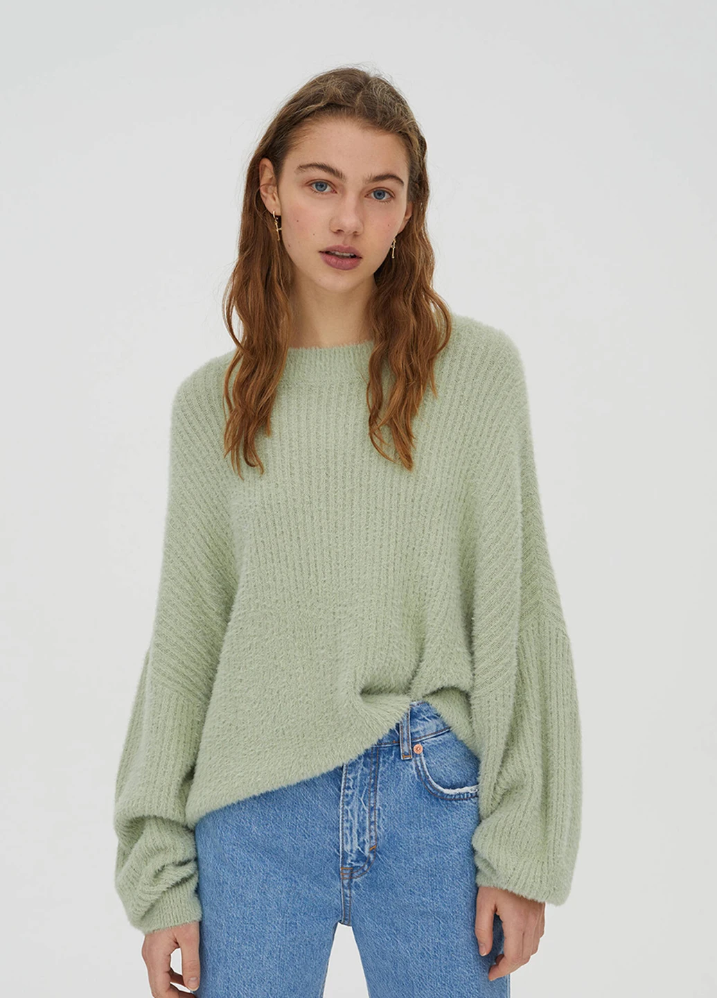Оливковый демисезонный джемпер джемпер Pull&Bear
