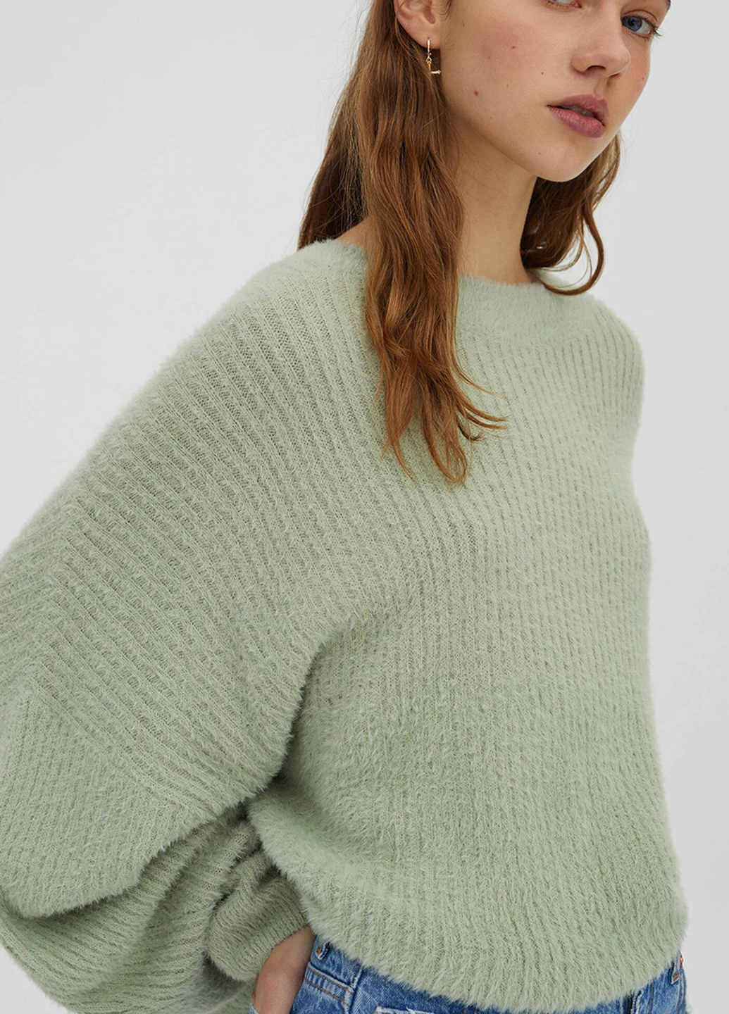 Оливковый демисезонный джемпер джемпер Pull&Bear