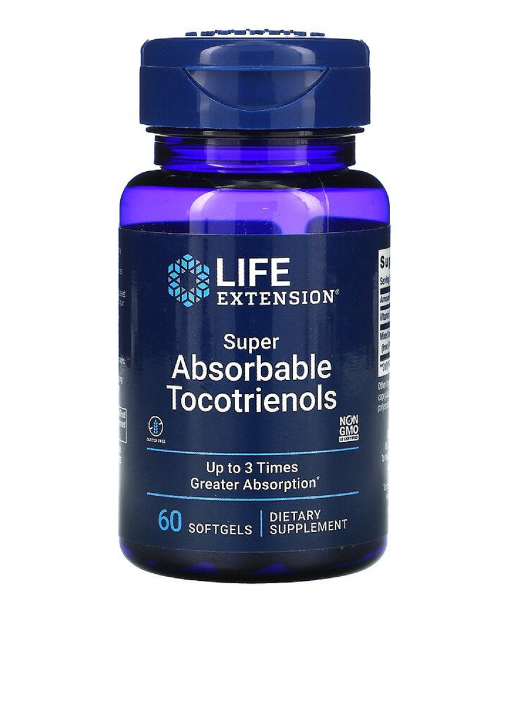 Вітамін Е Суперабсорбовані Токотрієноли (60 капсул) Life Extension (251191372)