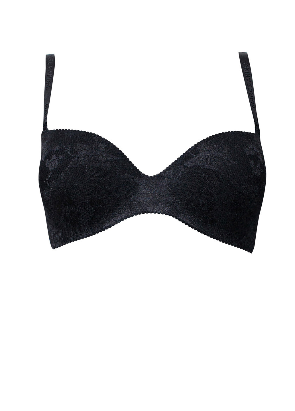 Чёрный бесшовный бюстгальтер Marc & André с косточками полиамид
