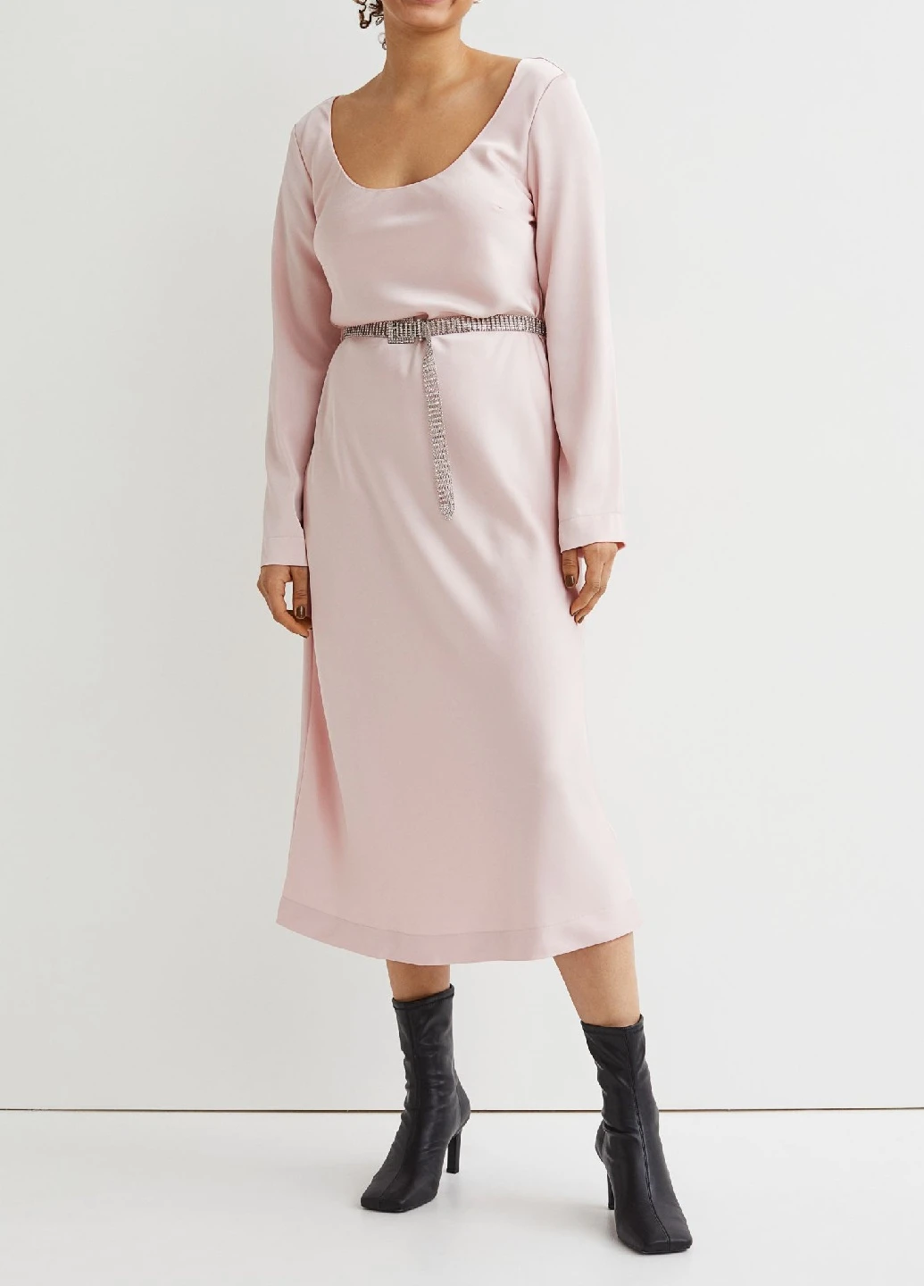 Молочна коктейльна сукня H&M однотонна