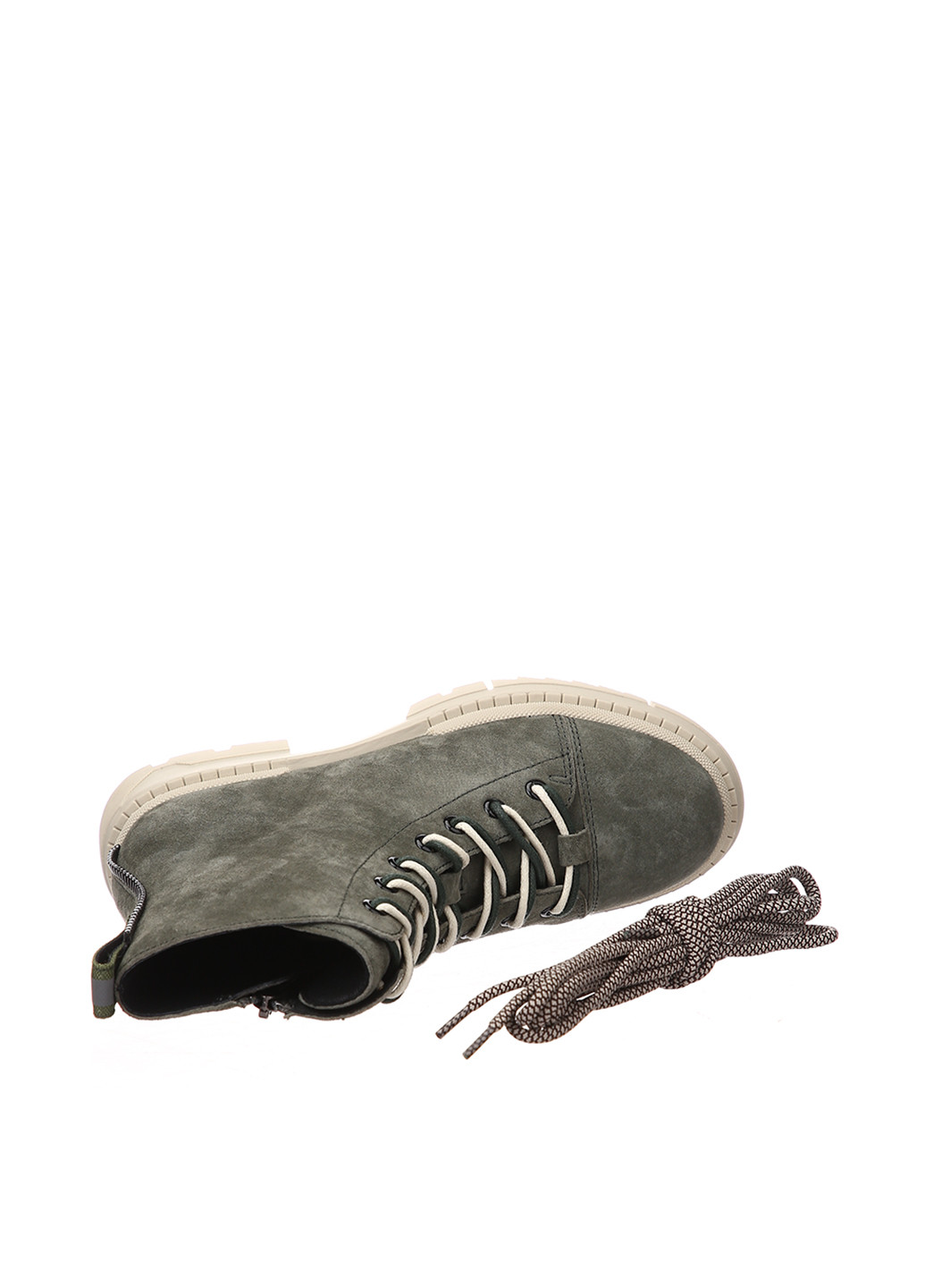 Осенние ботинки Anemone с молнией, со шнуровкой, на тракторной подошве из натуральной замши