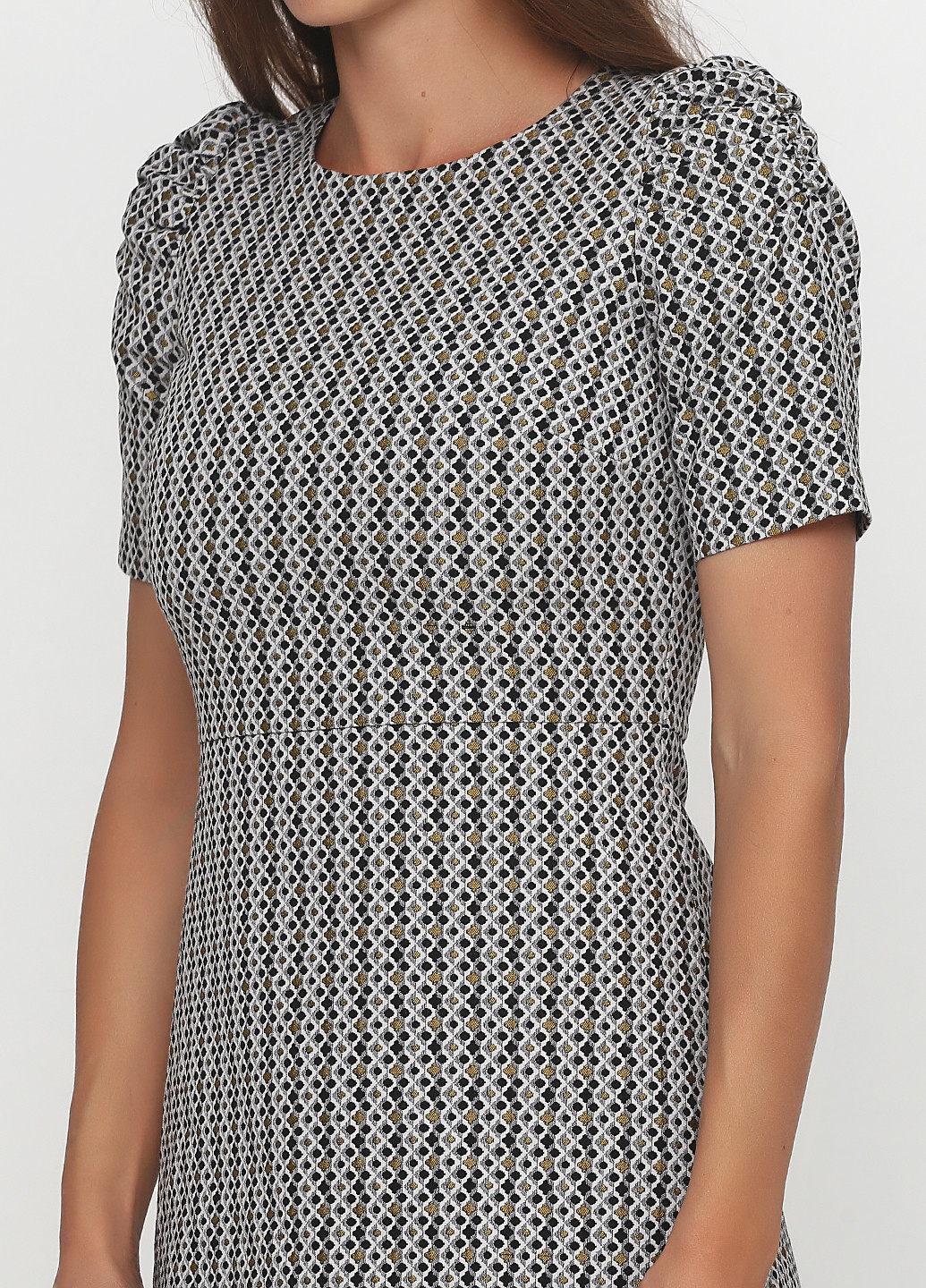 Комбинированное кэжуал платье клеш Sinequanone с геометрическим узором