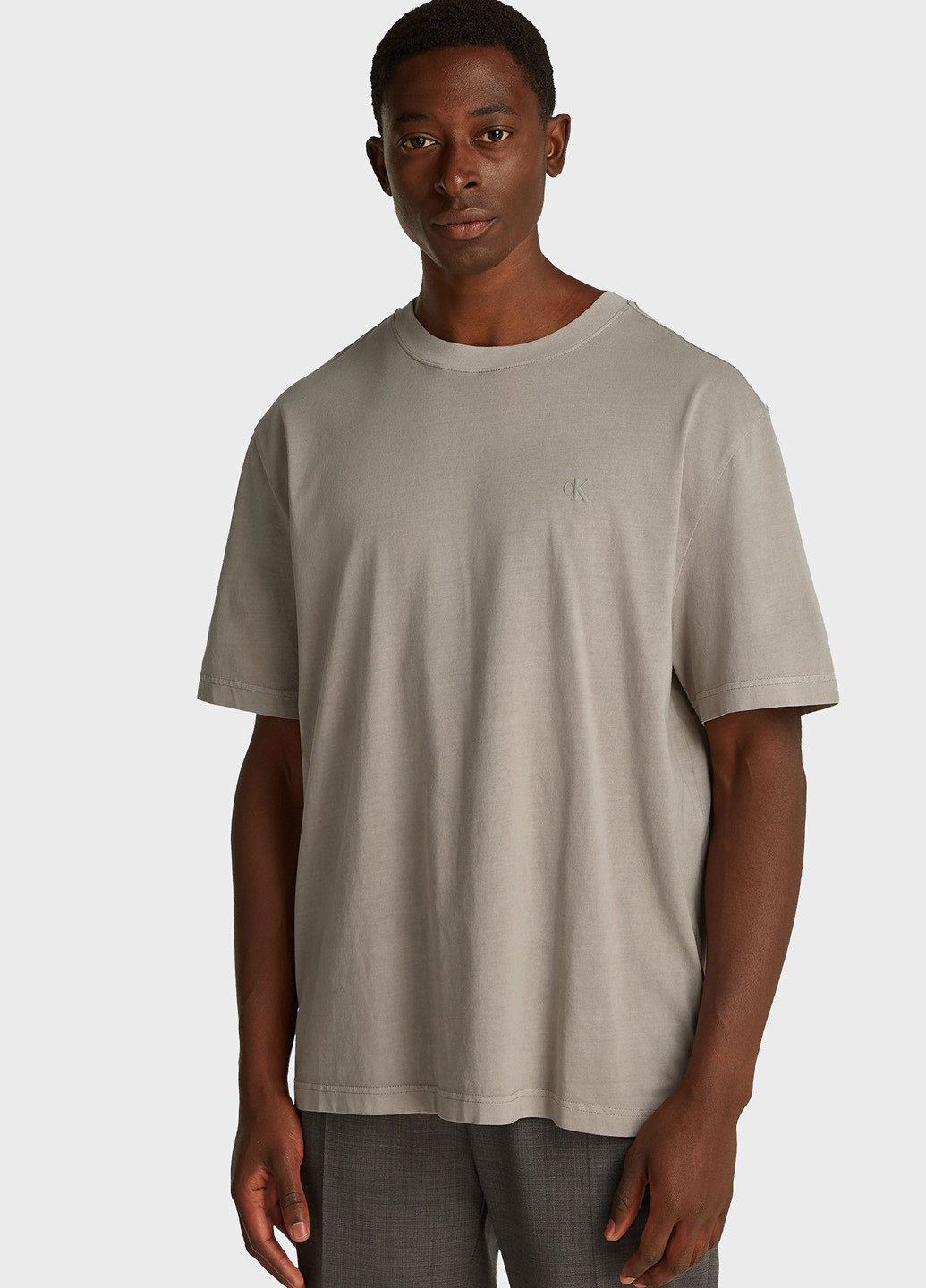 Сіро-бежева футболка Calvin Klein Jeans