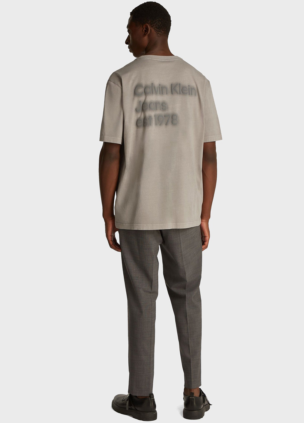 Сіро-бежева футболка Calvin Klein Jeans