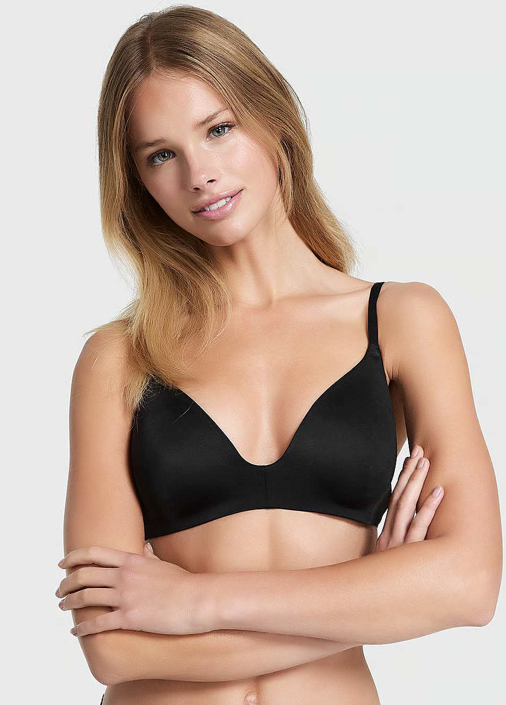 Чорний демісезонний комплект (бюстгальтер, трусики) Victoria's Secret