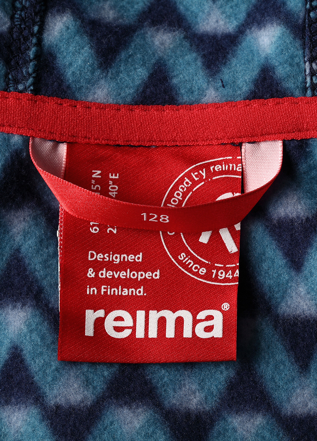 Кофта Reima с длинным рукавом абстрактная синяя кэжуал
