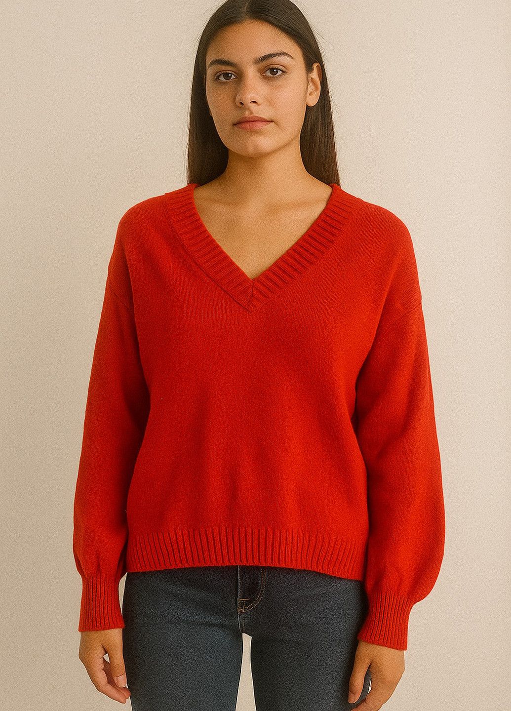 Червоний демісезонний пуловер пуловер Vicolo