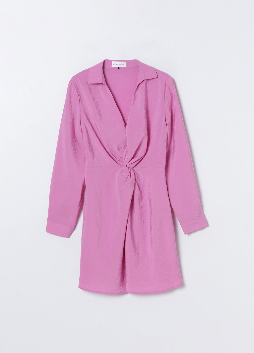 Розовое кэжуал платье рубашка Lefties однотонное