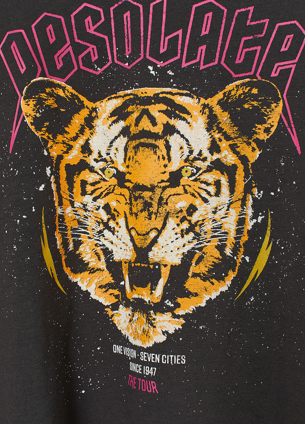 Чорний світшот H&M малюнок без декору (366276845)