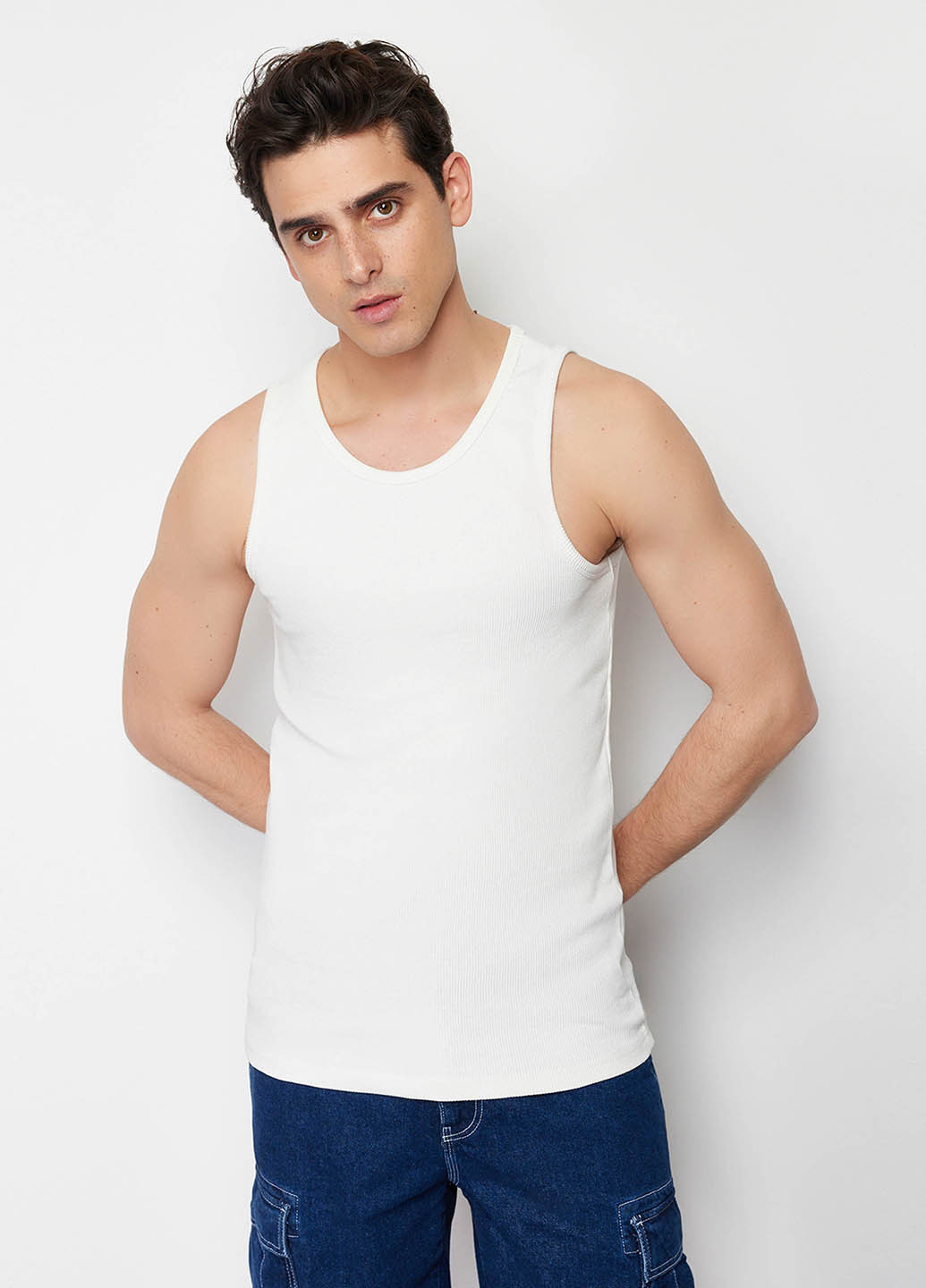 Біла майка Trendyol