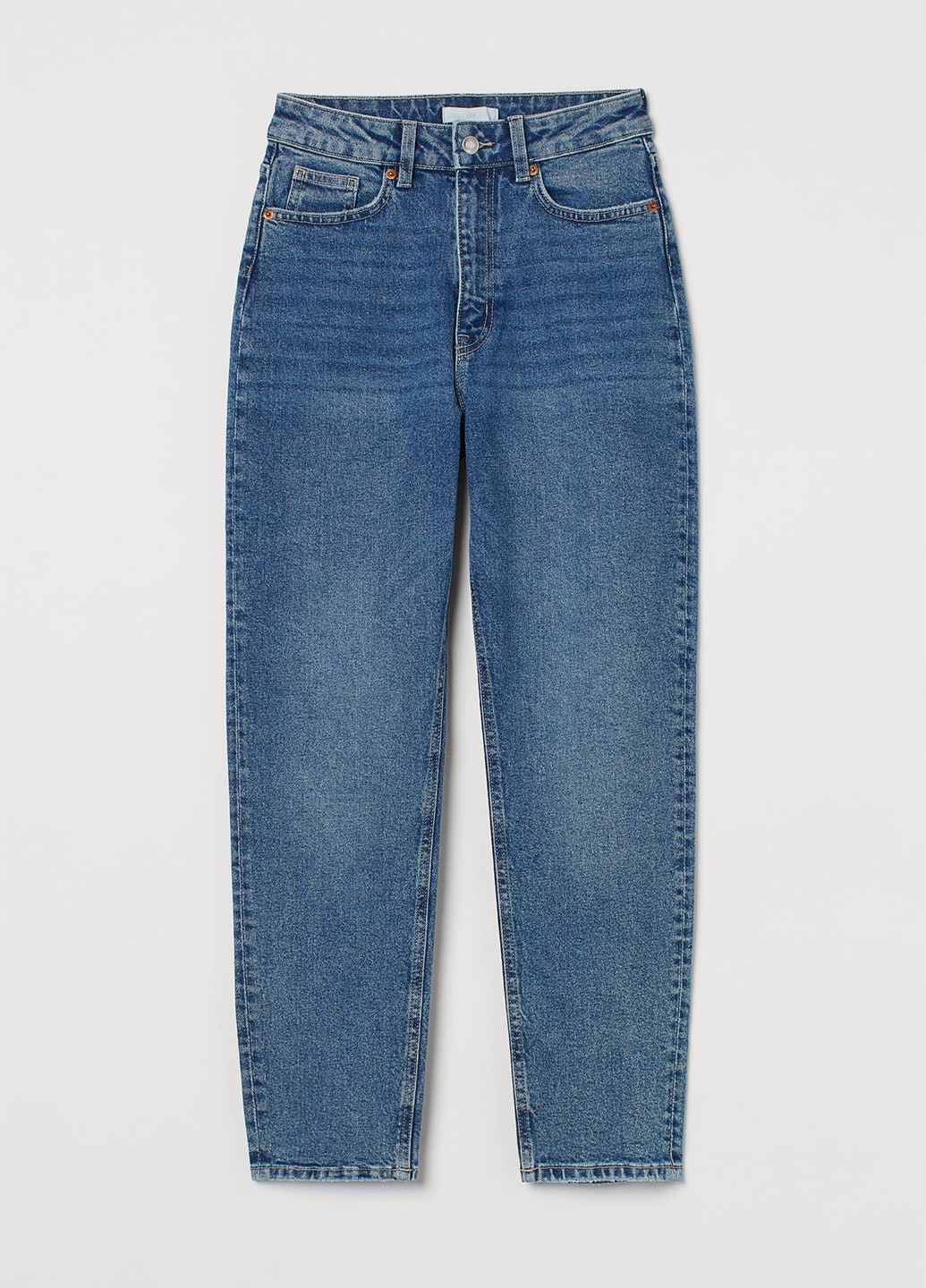Синие демисезонные мом фит джинсы H&M