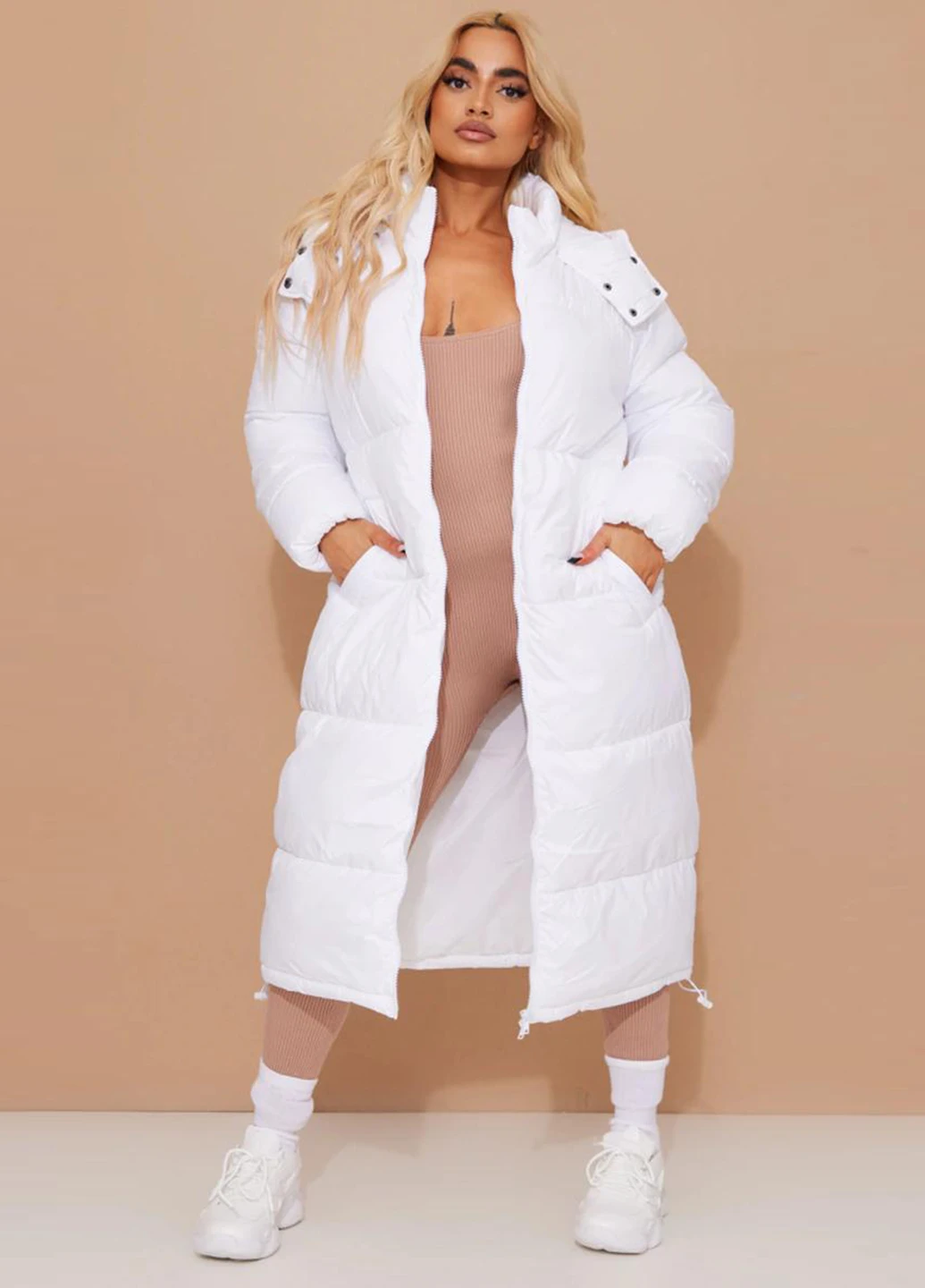 Белая демисезонная куртка PrettyLittleThing
