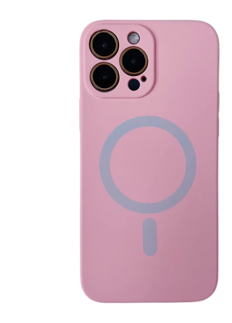 Силиконовый Чехол Silicone Case Закрытая камера с MagSafe для iPhone 12 Pro Max Розовый No Brand (255457098)