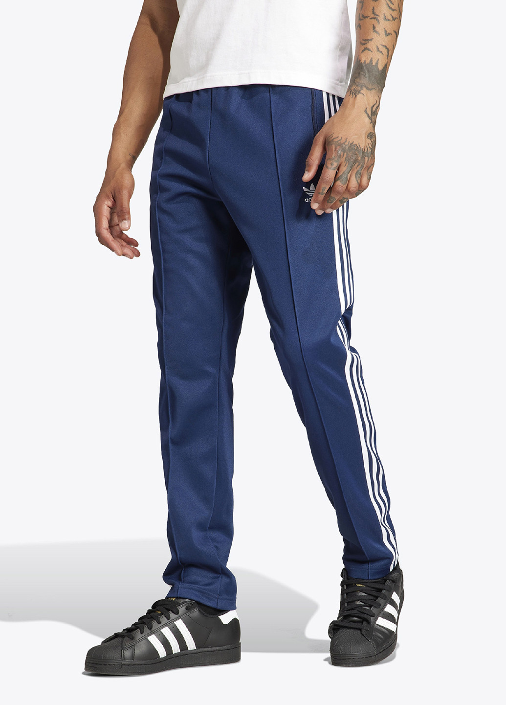 Темно-синие спортивные демисезонные прямые брюки adidas