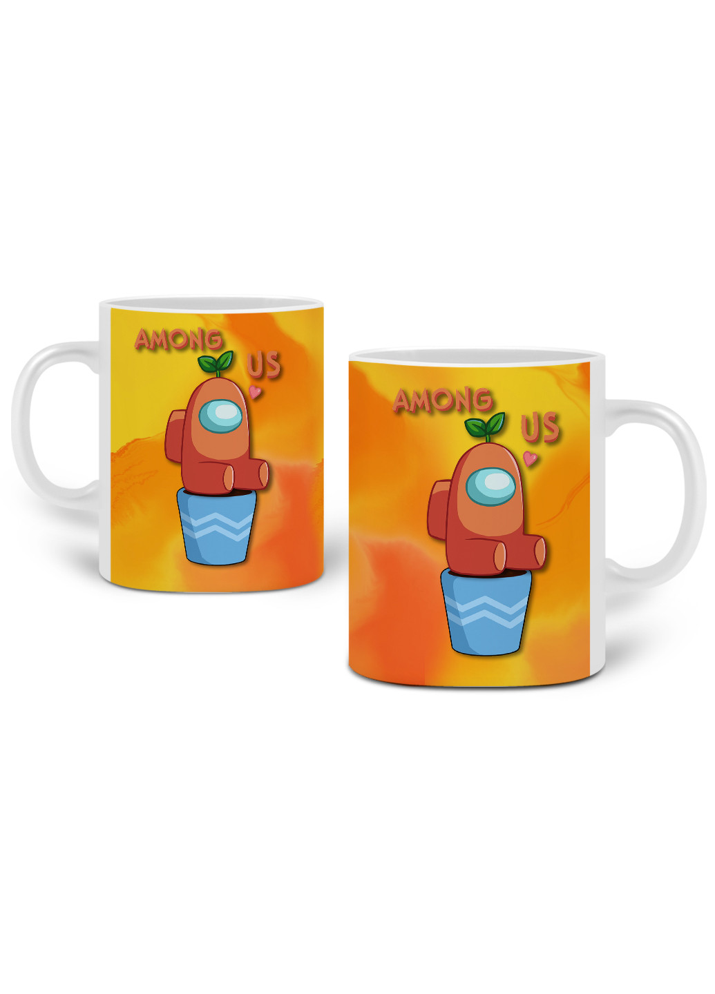Кружка Амонг Ас Помаранчевий (Among Us Orange) 330 мл горнятко керамічне (20259-2410) MobiPrint (219776146)