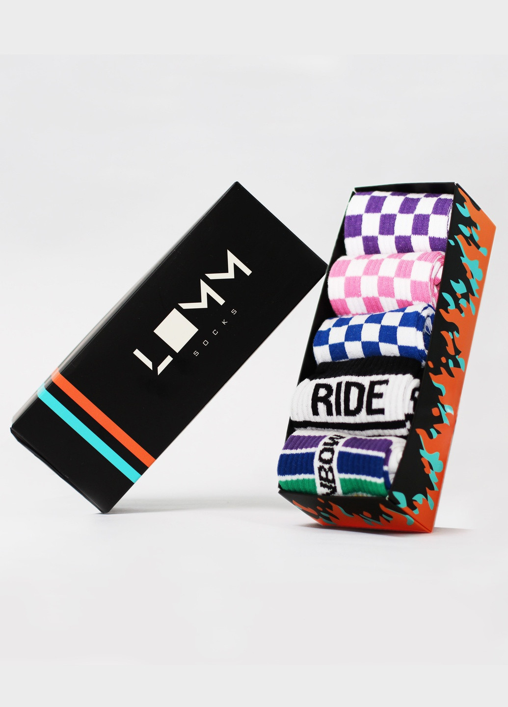 Комбинированные набор носков в коробке lines box LOMM рисунки (251846752)