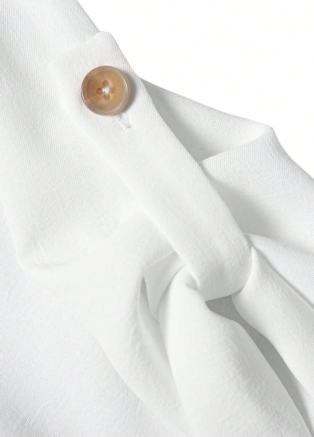 Белое кэжуал платье рубашка SHEIN однотонное