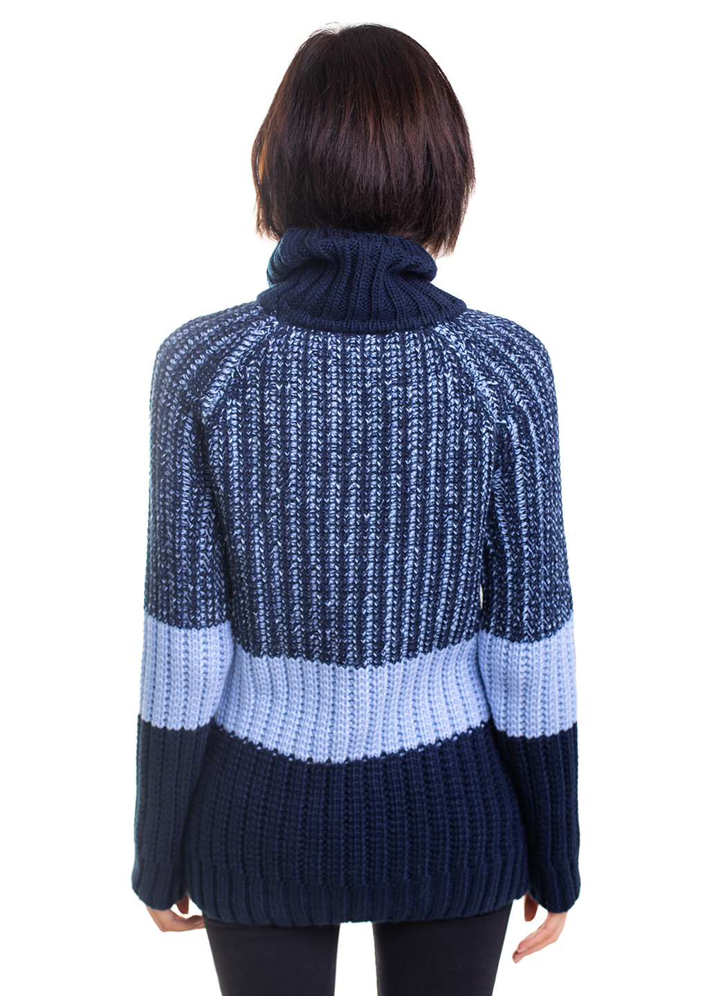 Темно-синій зимовий светр жіночий Bakhur