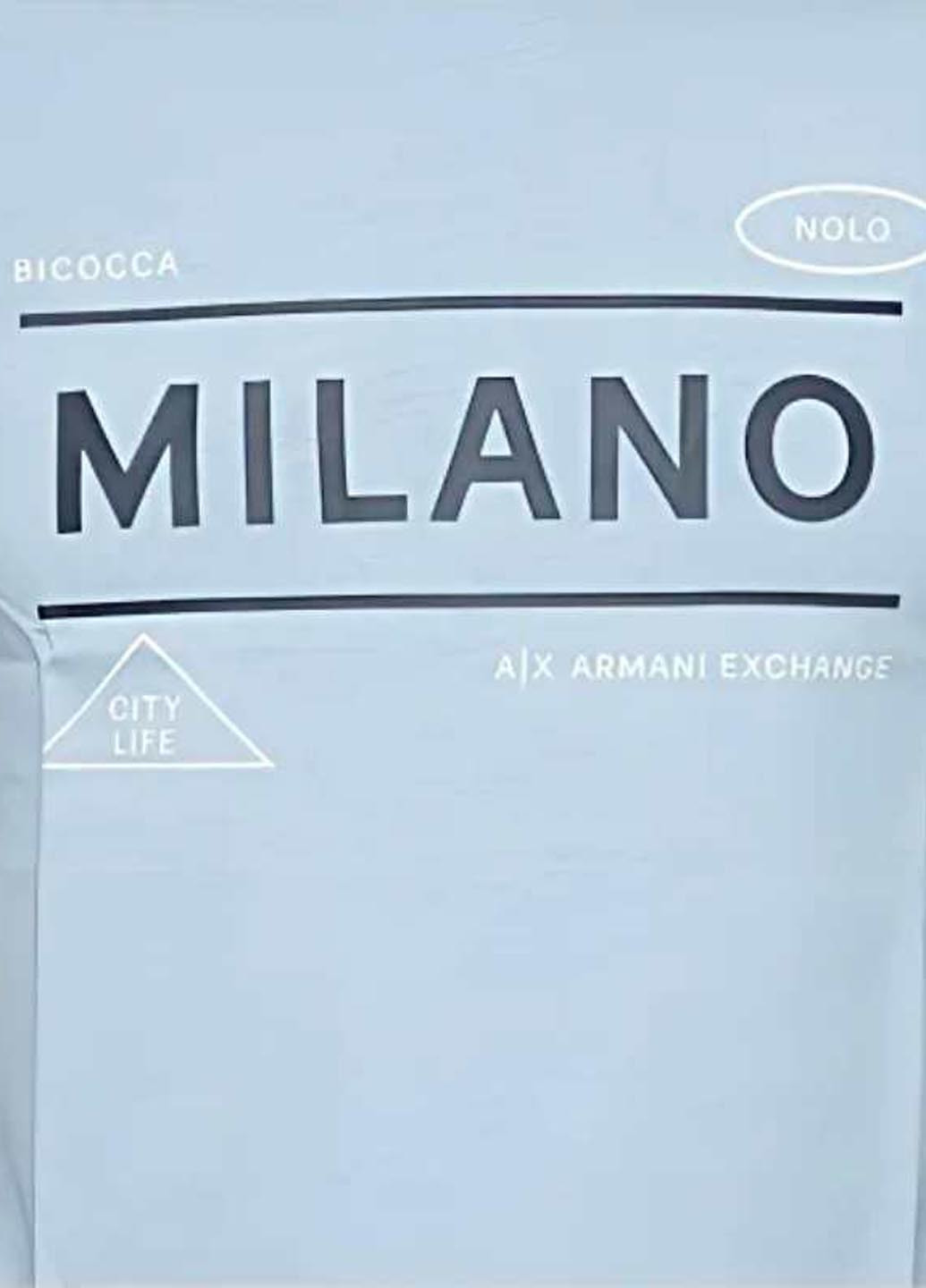 Блакитна футболка Armani Exchange