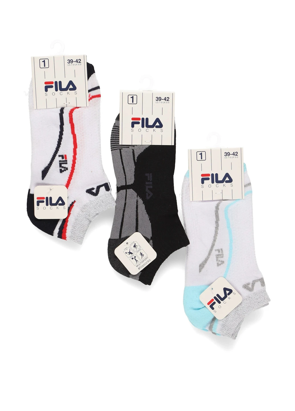 Комбіновані шкарпетки (3 пари) Fila однотонні (314476932)