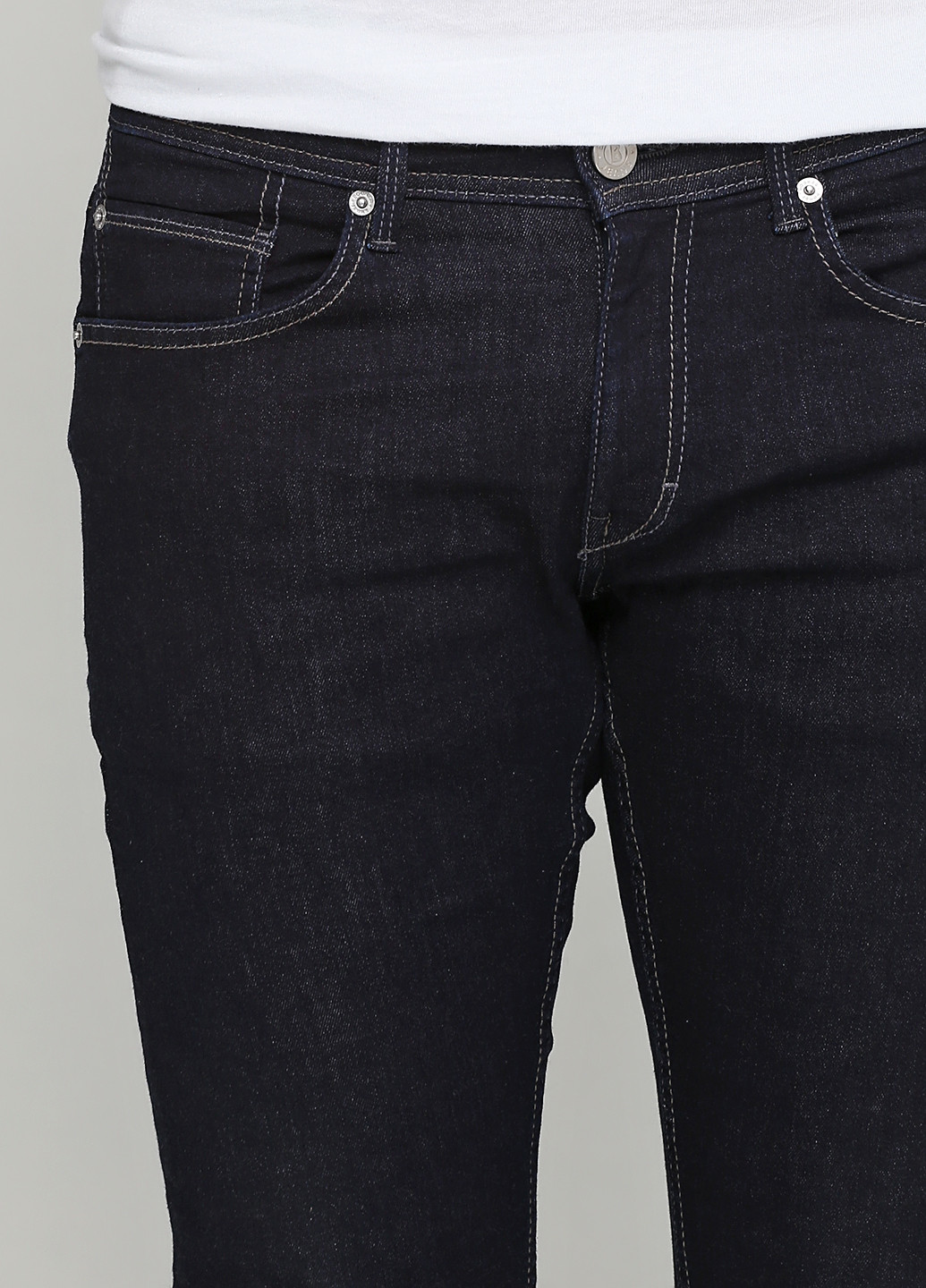 Темно-синие демисезонные со средней талией джинсы Bogner