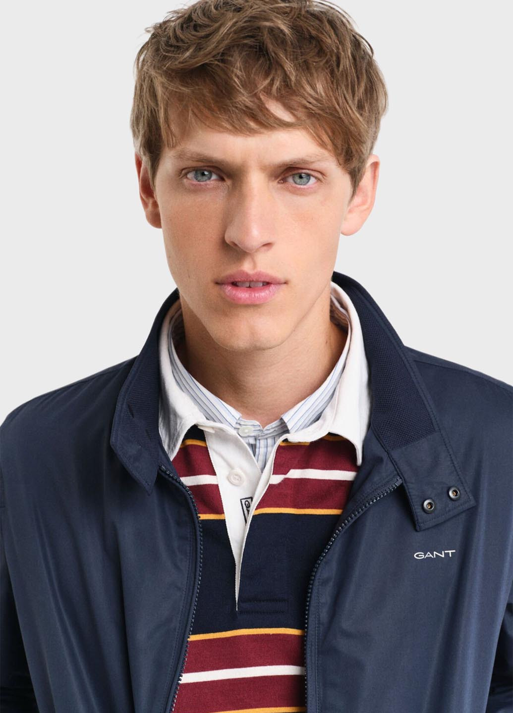 Темно-синяя демисезонная куртка Gant