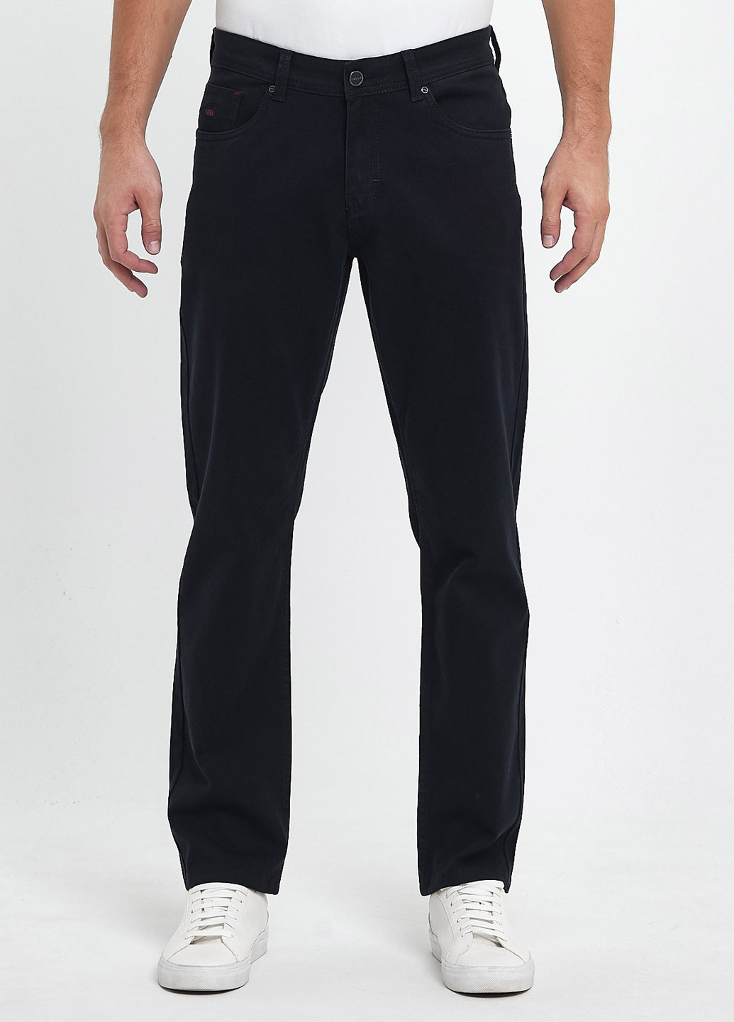 Темно-синие кэжуал демисезонные прямые брюки Trend Collection