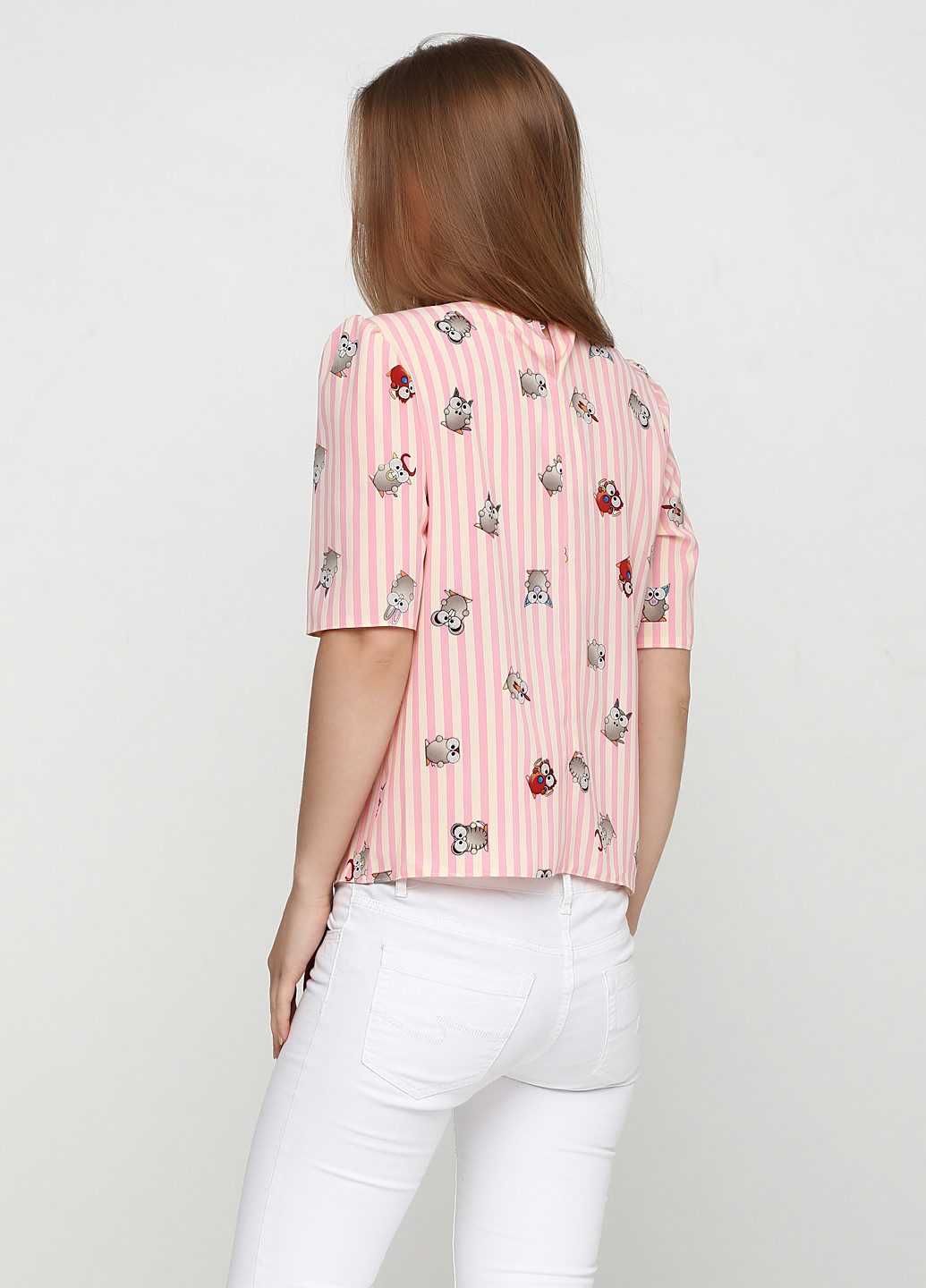 Розовая летняя блуза ANVI