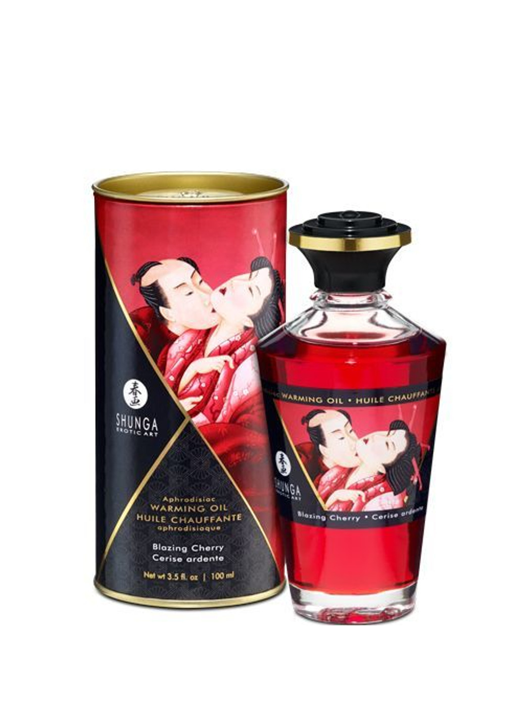 Розігріваюче масло Aphrodisiac Warming Oil - Blazing Cherry (100 мл) Shunga (251876784)