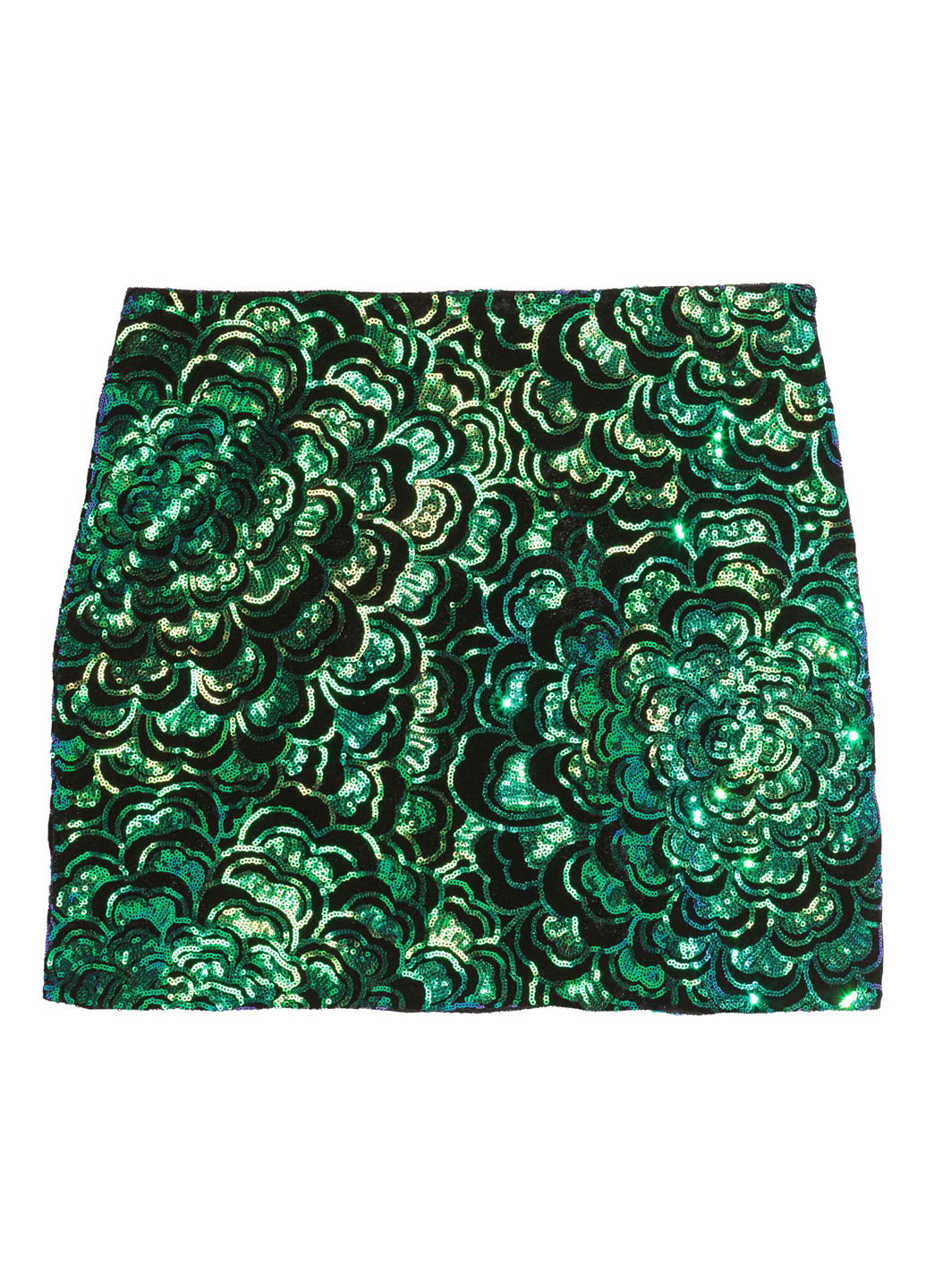Зеленая кэжуал с рисунком юбка H&M карандаш