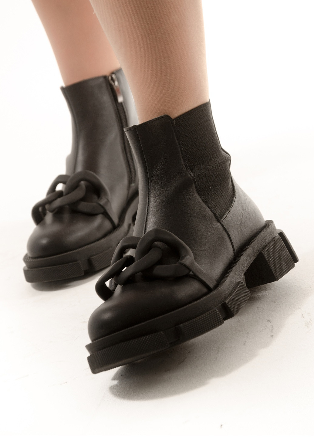 Теплі та практичні жіночі черевики з натуральної шкіри INNOE ботинки (255256217)